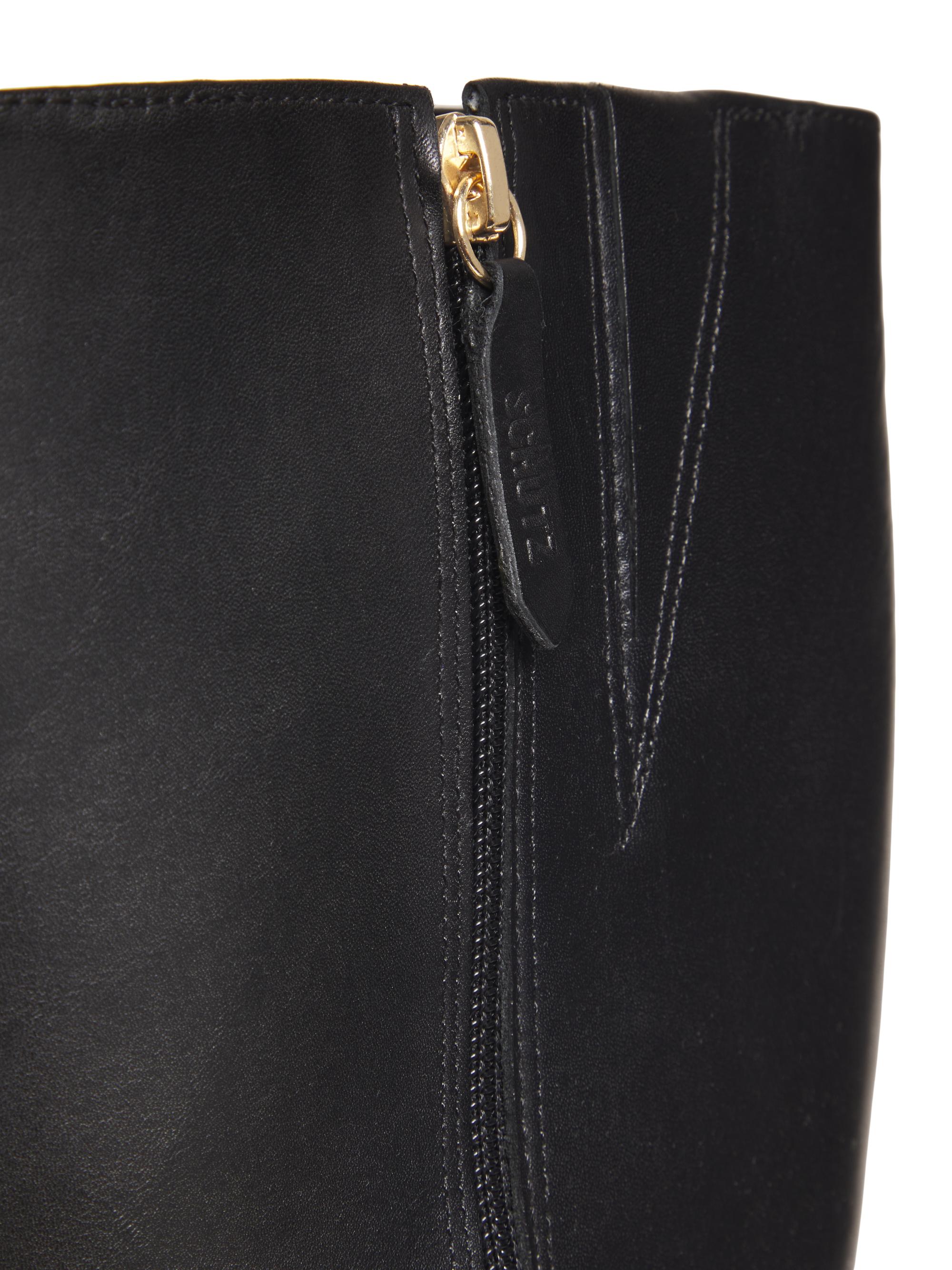 Schutz Mikki Up 90MM Leather Block-Heel Boots | Saks Fifth Avenue