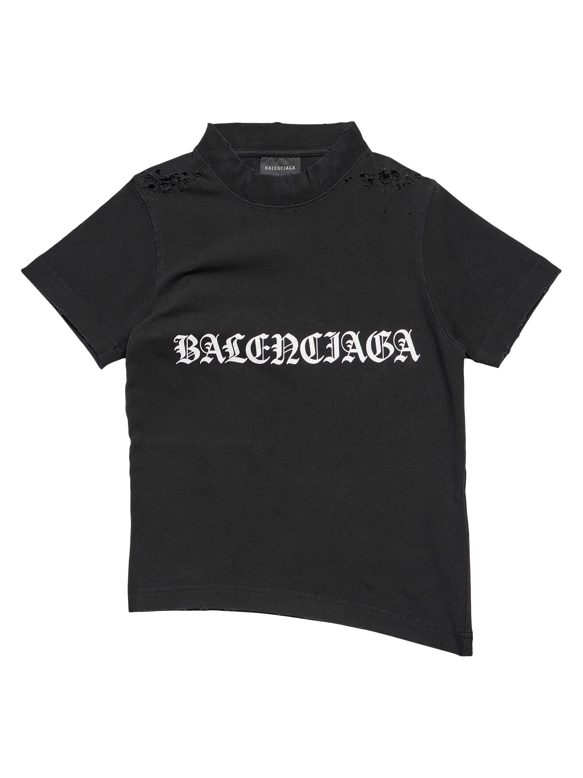 Balenciaga Gothic Type Shrunk T-Shirt Bodycon Fit | Saks Fifth Avenue
