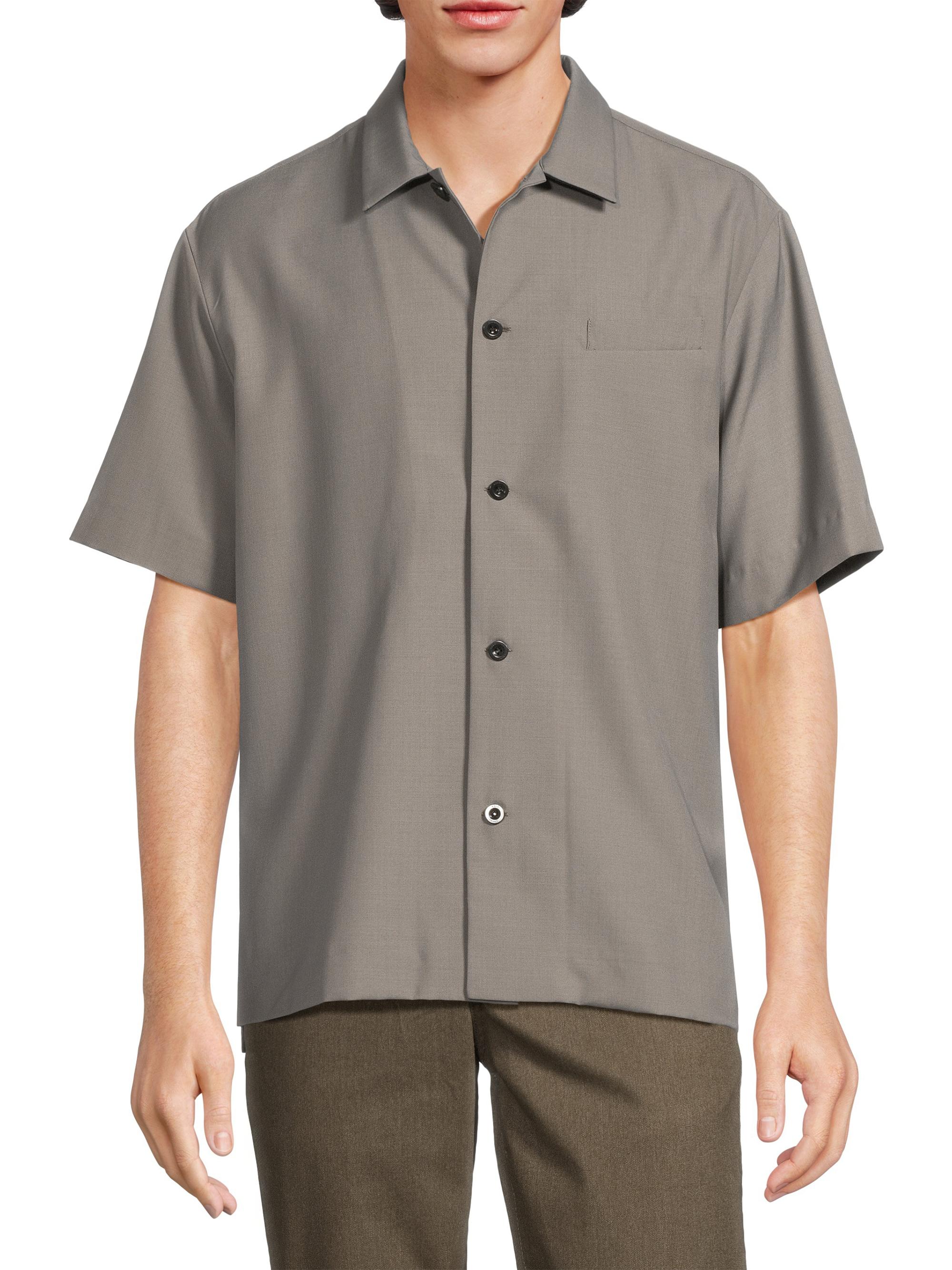 Sacai Wool-Blend Suiting Shirt | Saks Fifth Avenue