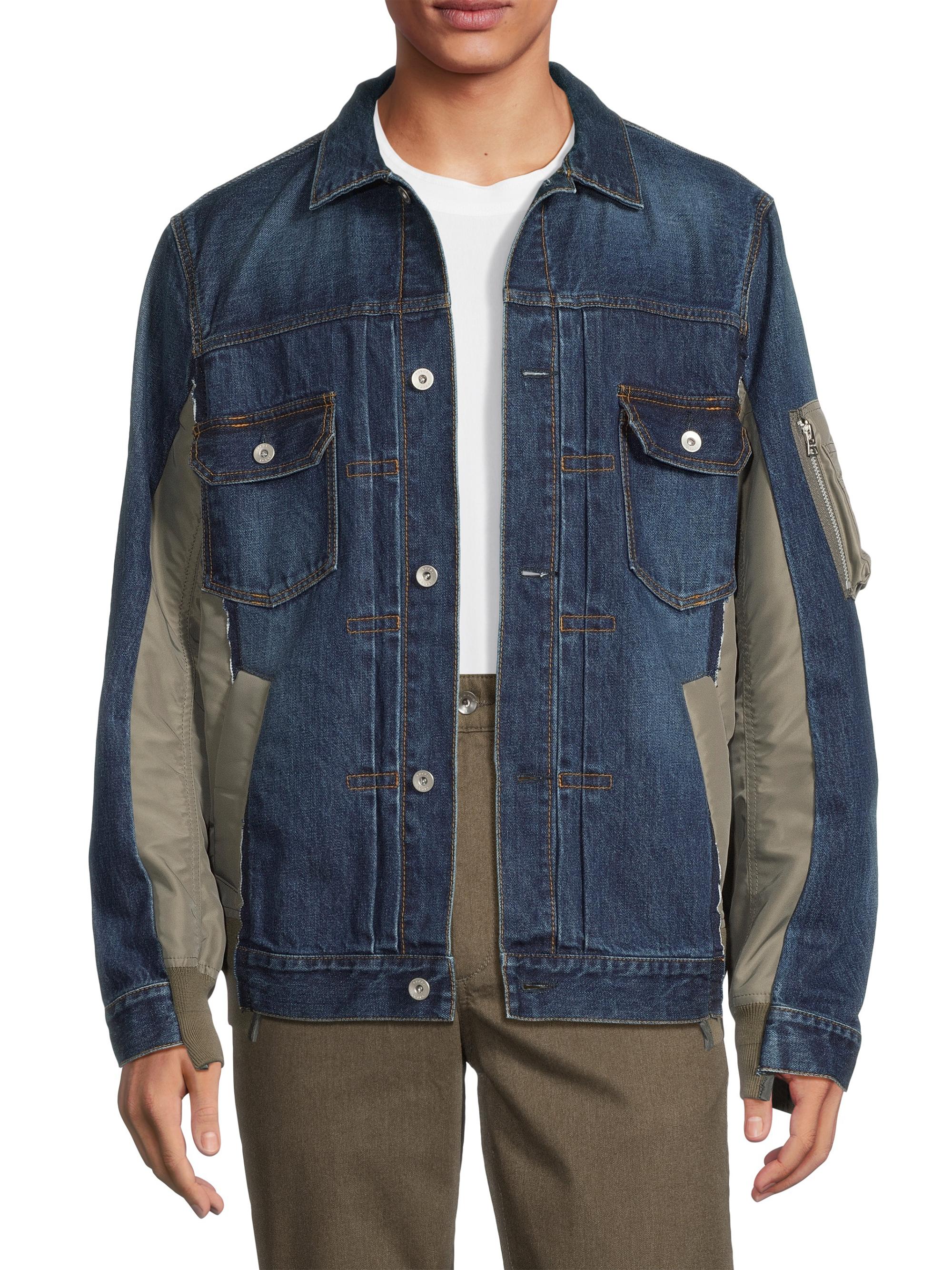 Sacai ジャケット Sacai Denim Mixed-Media Jacket | Saks Fifth Avenue