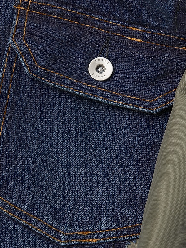 Shop Sacai Denim Mixed-Media Jacket | Saks Fifth Avenue Shop Sacai Denim Mixed-Media Jacket | Saks Fifth Avenue