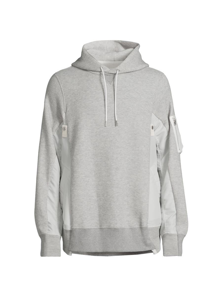 【本日セール】新品未使用 sacai Sponge Sweat Pullover sacai Sponge Sweat x Nylon Twill Pullover C/GRAY_C/GRAY | HAVEN