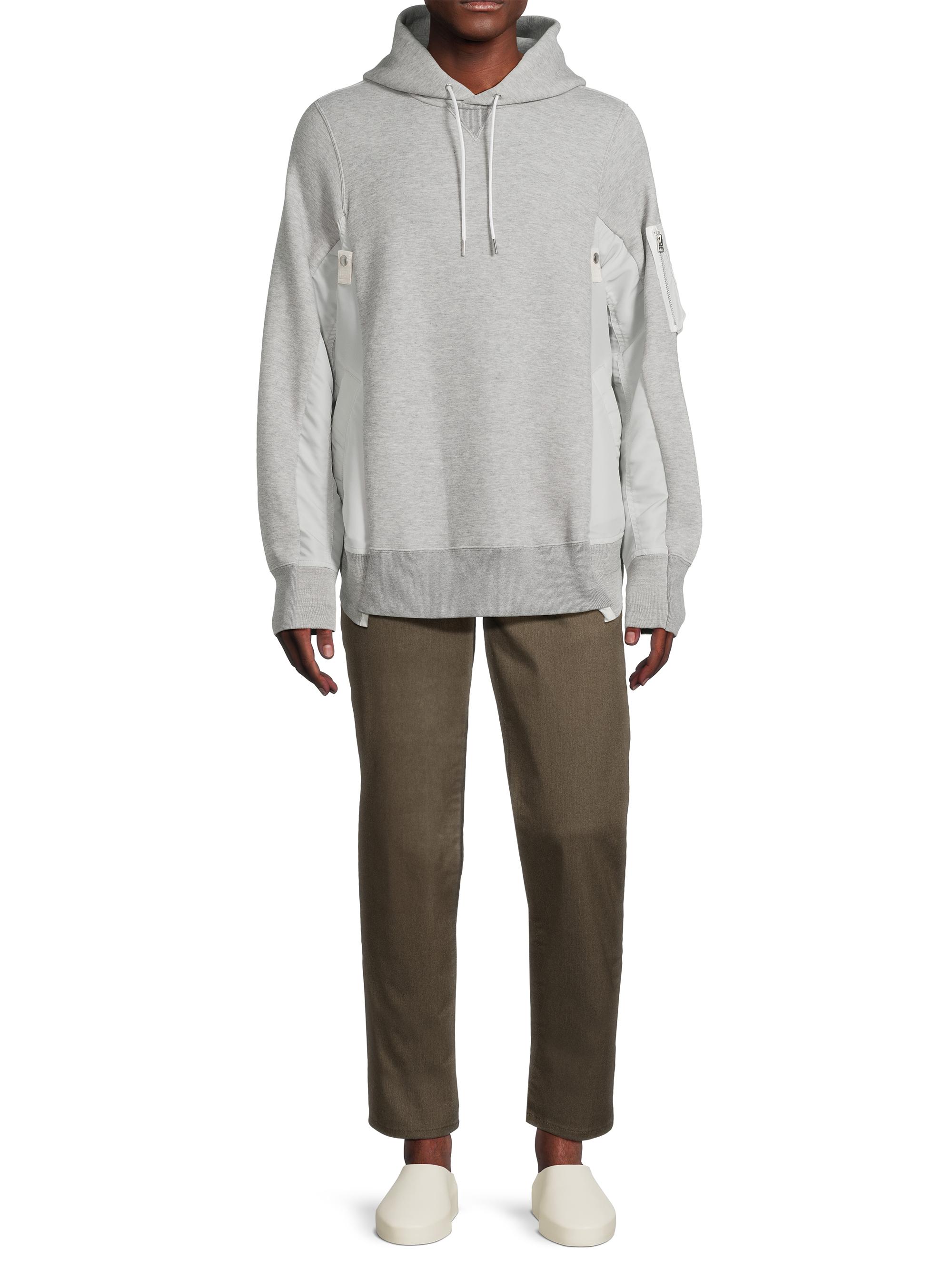 【本日セール】新品未使用 sacai Sponge Sweat Pullover sacai Sponge Sweat x Nylon Twill Hoodie Charcoal Grey | HAVEN