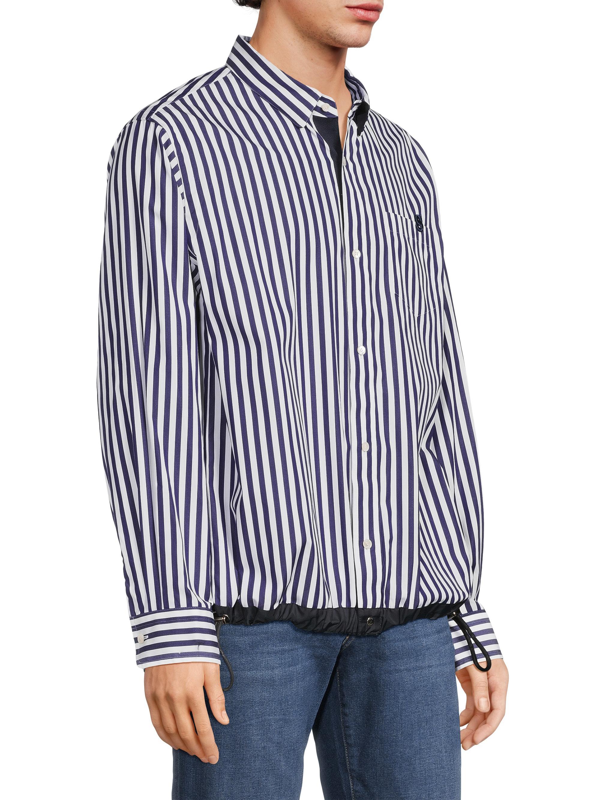 最終価格　sacai Thomasmaison 2023SS ストライプシャツ Sacai Thomas Mason Striped Cotton Poplin Shirt | Saks Fifth Avenue