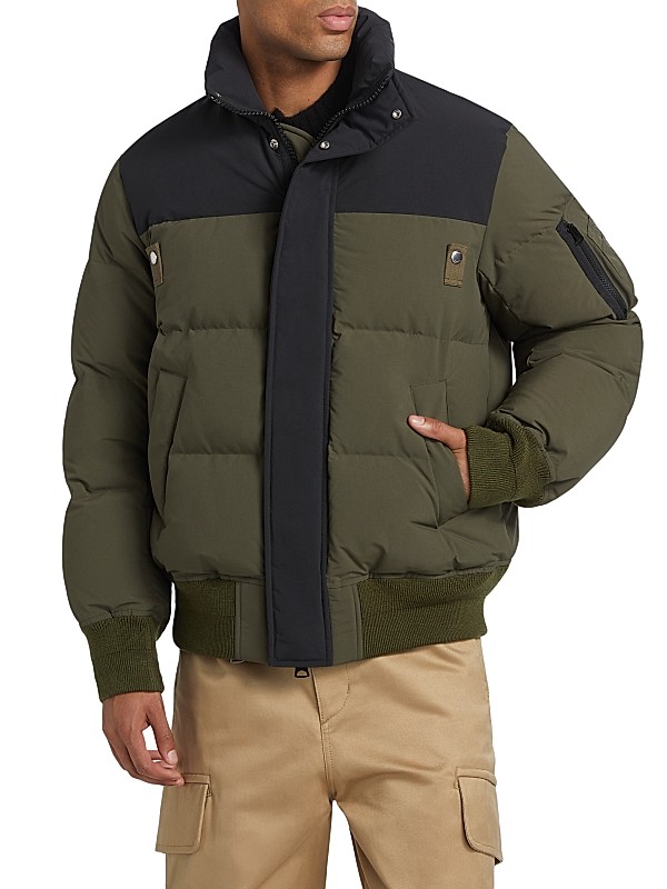 Shop Sacai Two-Tone Puffer Jacket | Saks Fifth Avenue Shop Sacai Two-Tone Puffer Jacket | Saks Fifth Avenue
