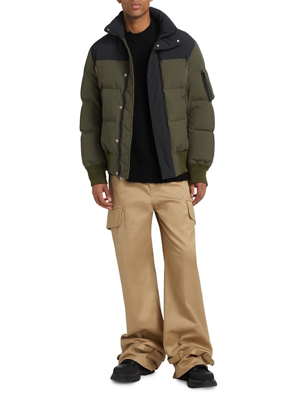 Shop Sacai Two-Tone Puffer Jacket | Saks Fifth Avenue Shop Sacai Two-Tone Puffer Jacket | Saks Fifth Avenue