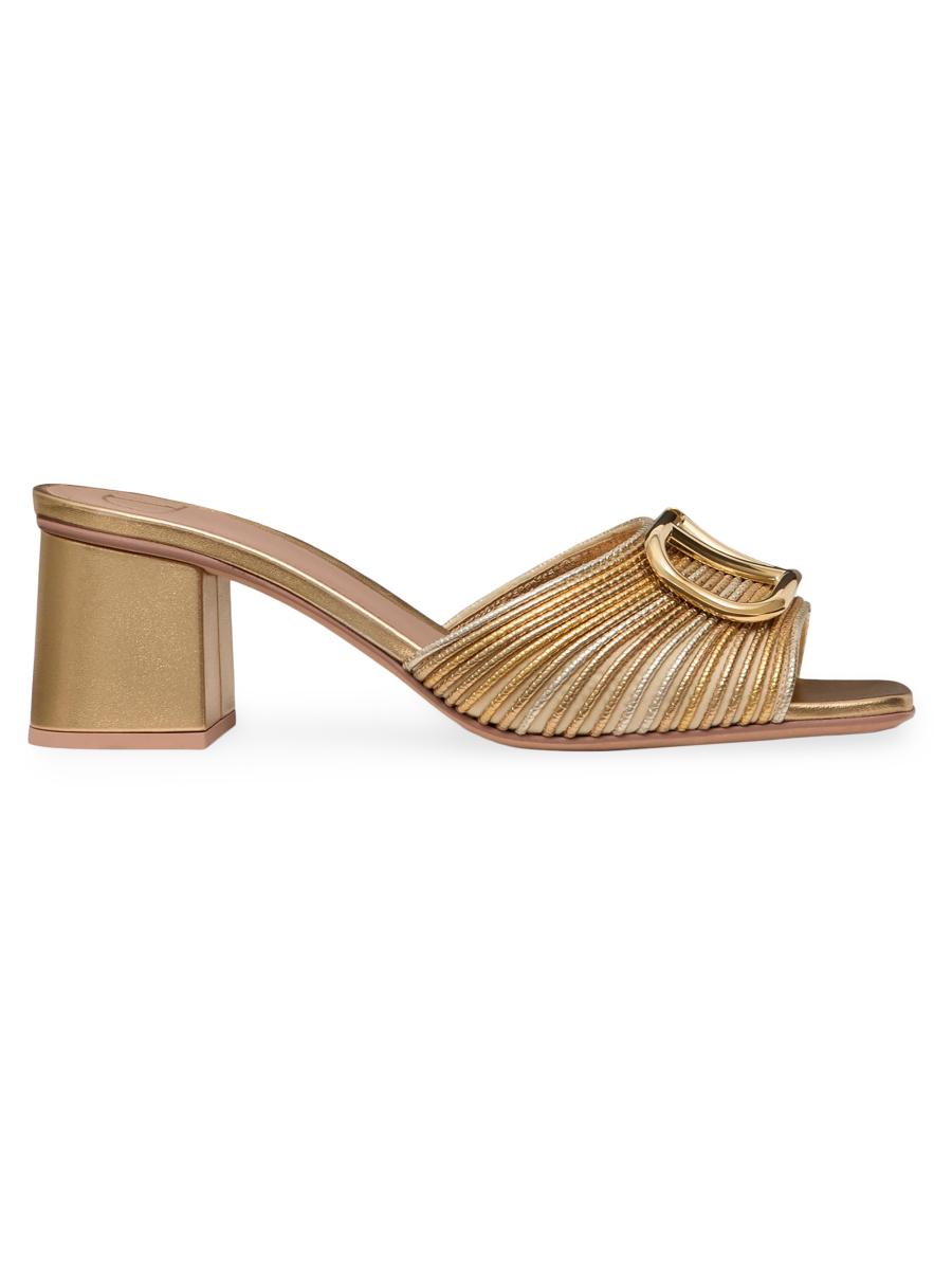 【関税＆送料込み】Valentino Garavani \"Vlogo Signature\" San Valentino Garavani VLogo Signature 60MM Patent Leather Slide