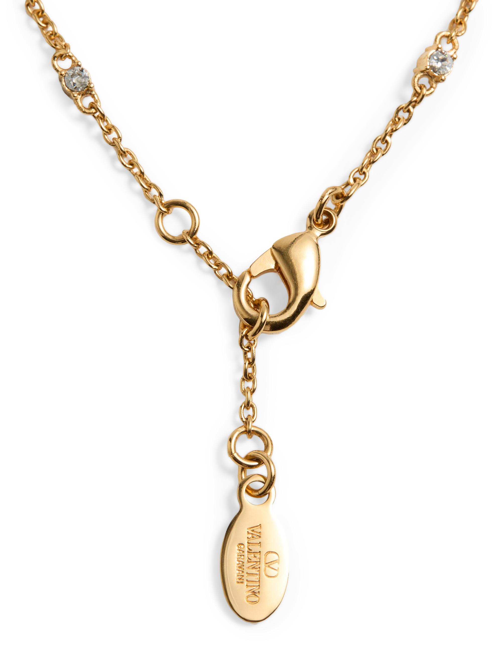 Valentino Garavani VLogo Signature Bracelet in Metal, Swarovski