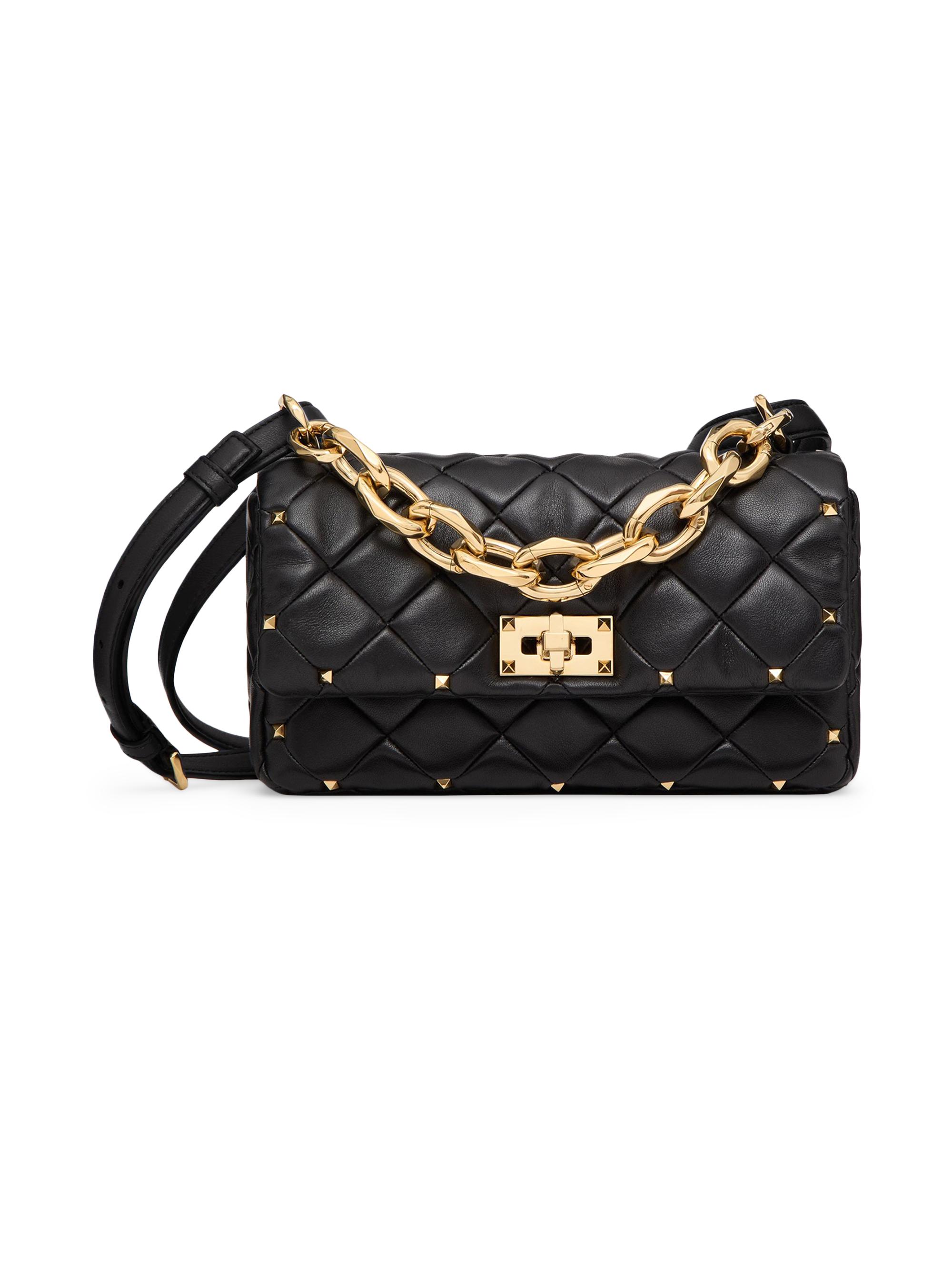 Valentino Garavani Women's Rockstud Spike in Nappa Patchwork Bag - Black