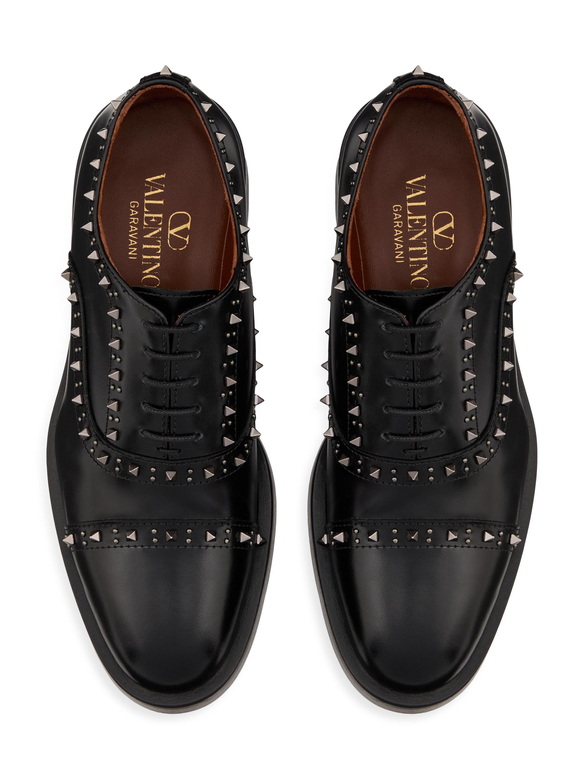 Valentino Garavani Gentleglam Oxford Lace-Up Shoes in Calfskin