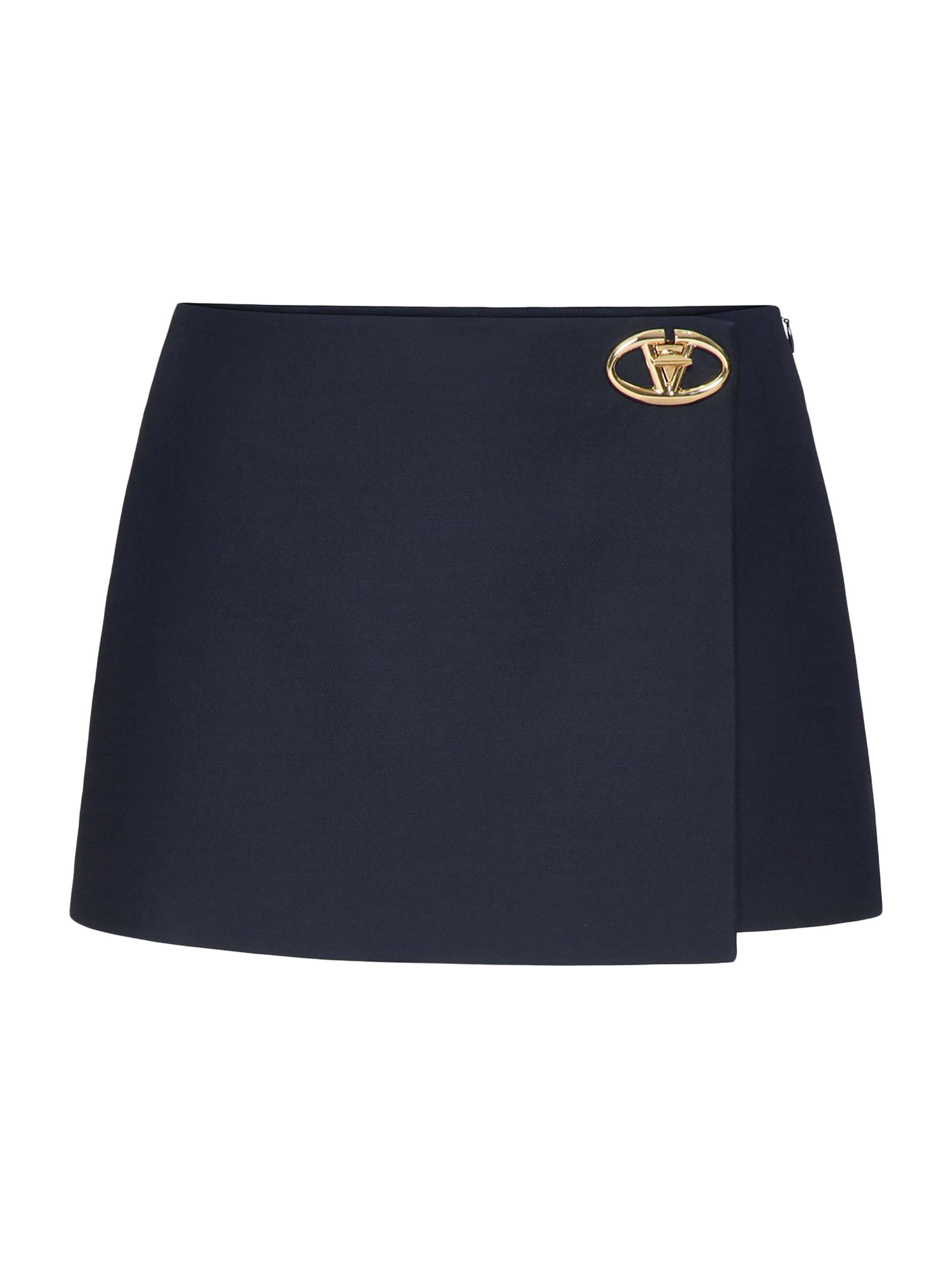 Valentino Garavani Women's Crepe Couture Skort - Navy