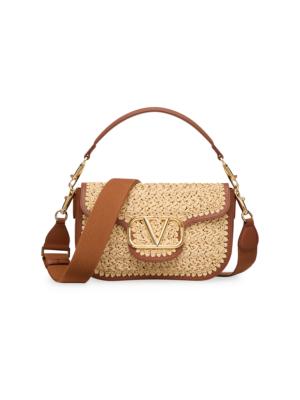 Rockstud Raffia Effect Tote Bag