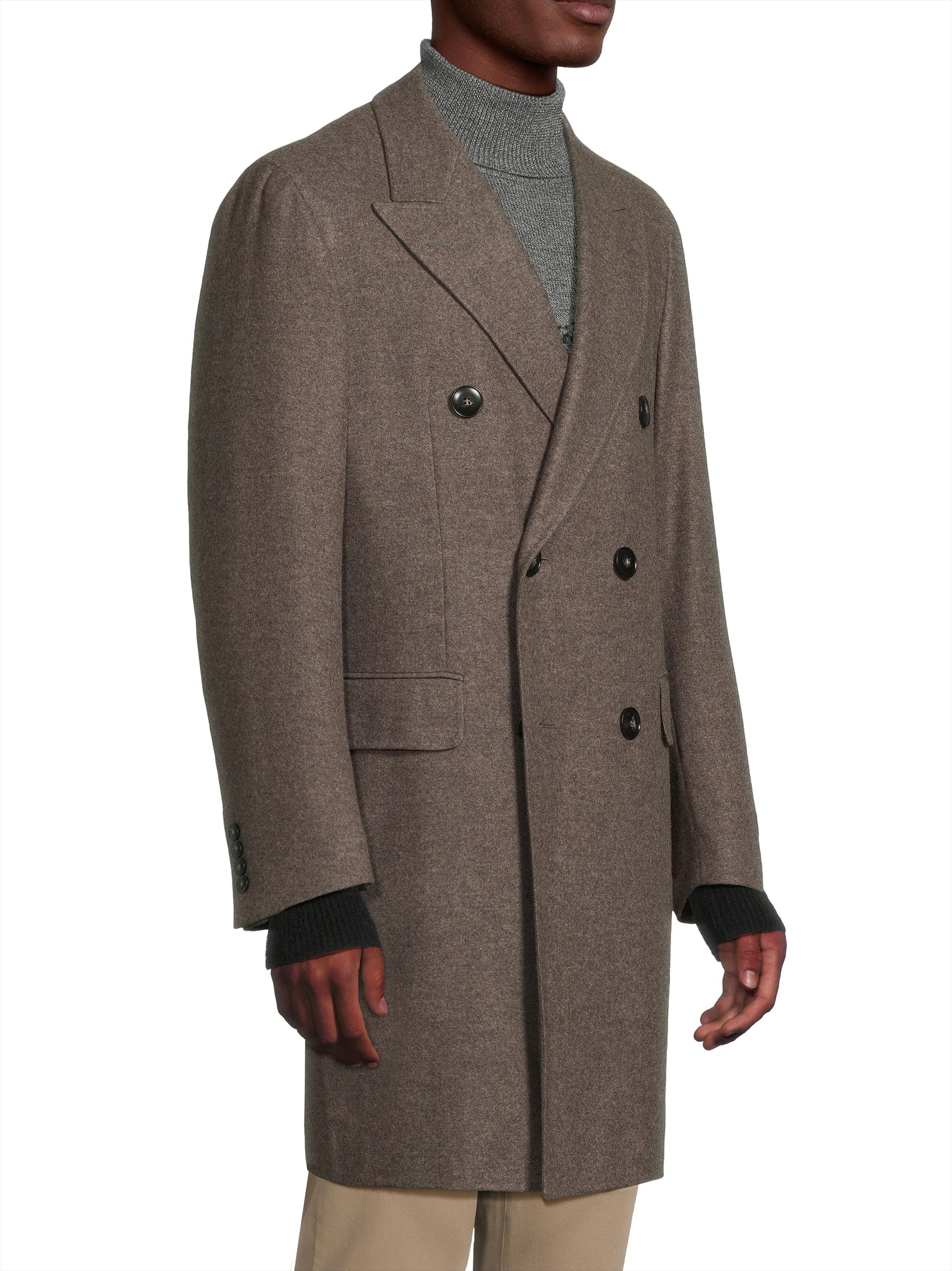 Canali Wool-Cashmere Double-Breasted Coat | Saks Fifth Avenue