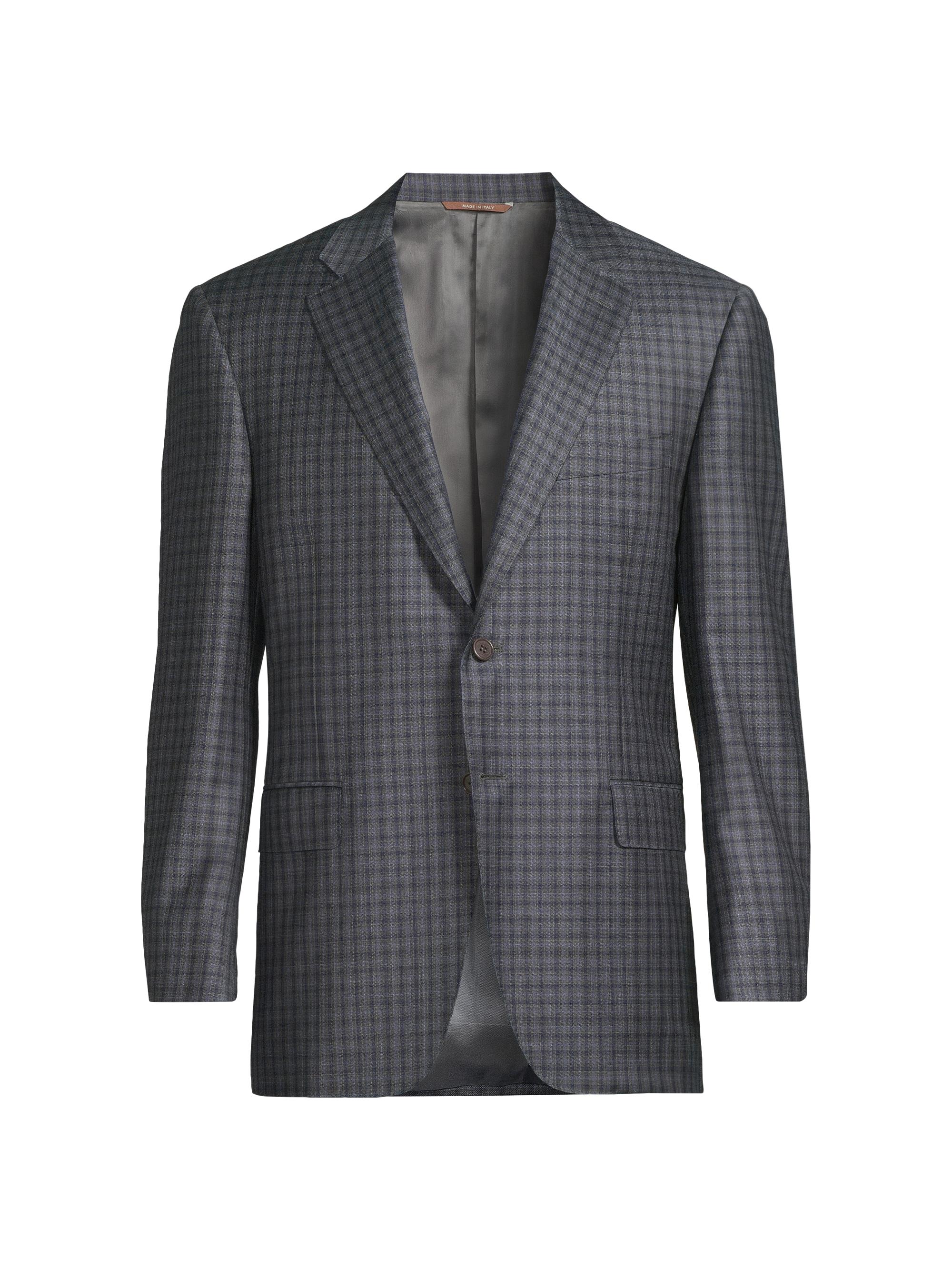 Canali Men's Check Wool Sportcoat - Grey