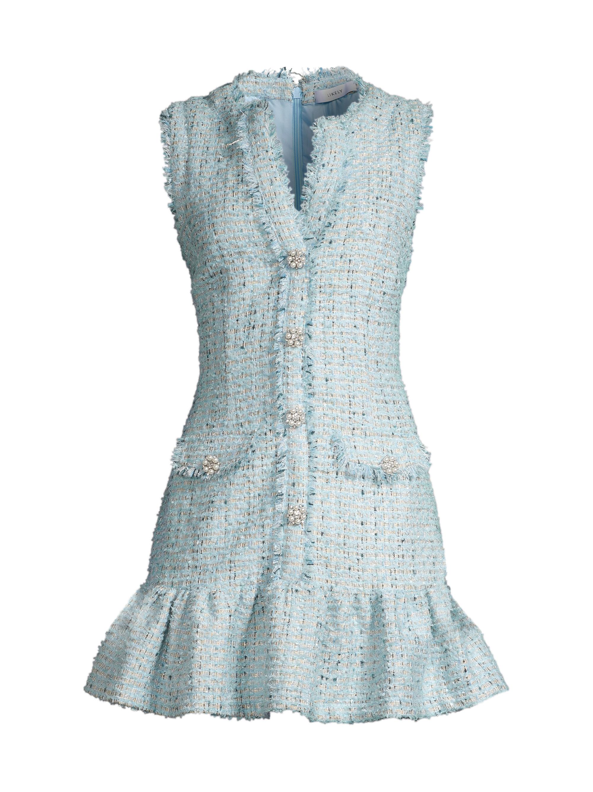 Likely Women's Angeline Bouclé Sleeveless Minidress - Blue Multi