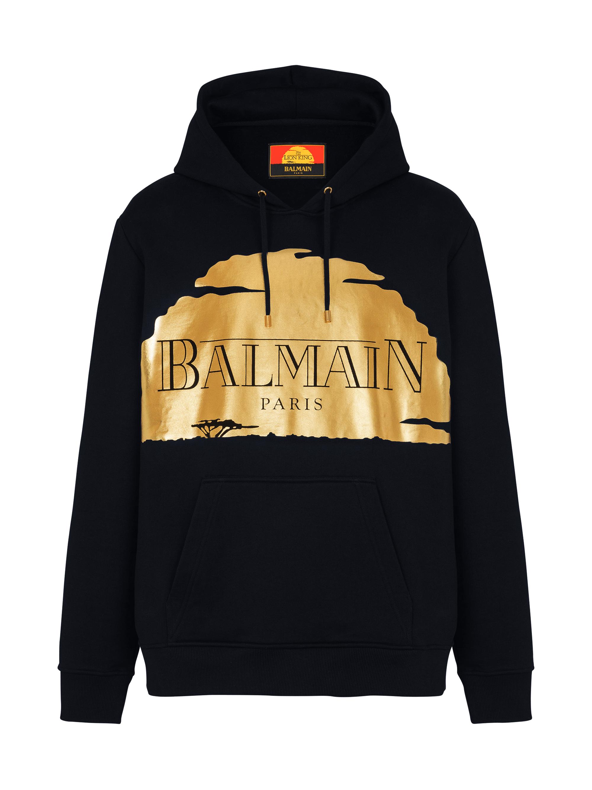Balmain Men's Disney x : The Lion King Metallic Sunset Hoodie - Noir