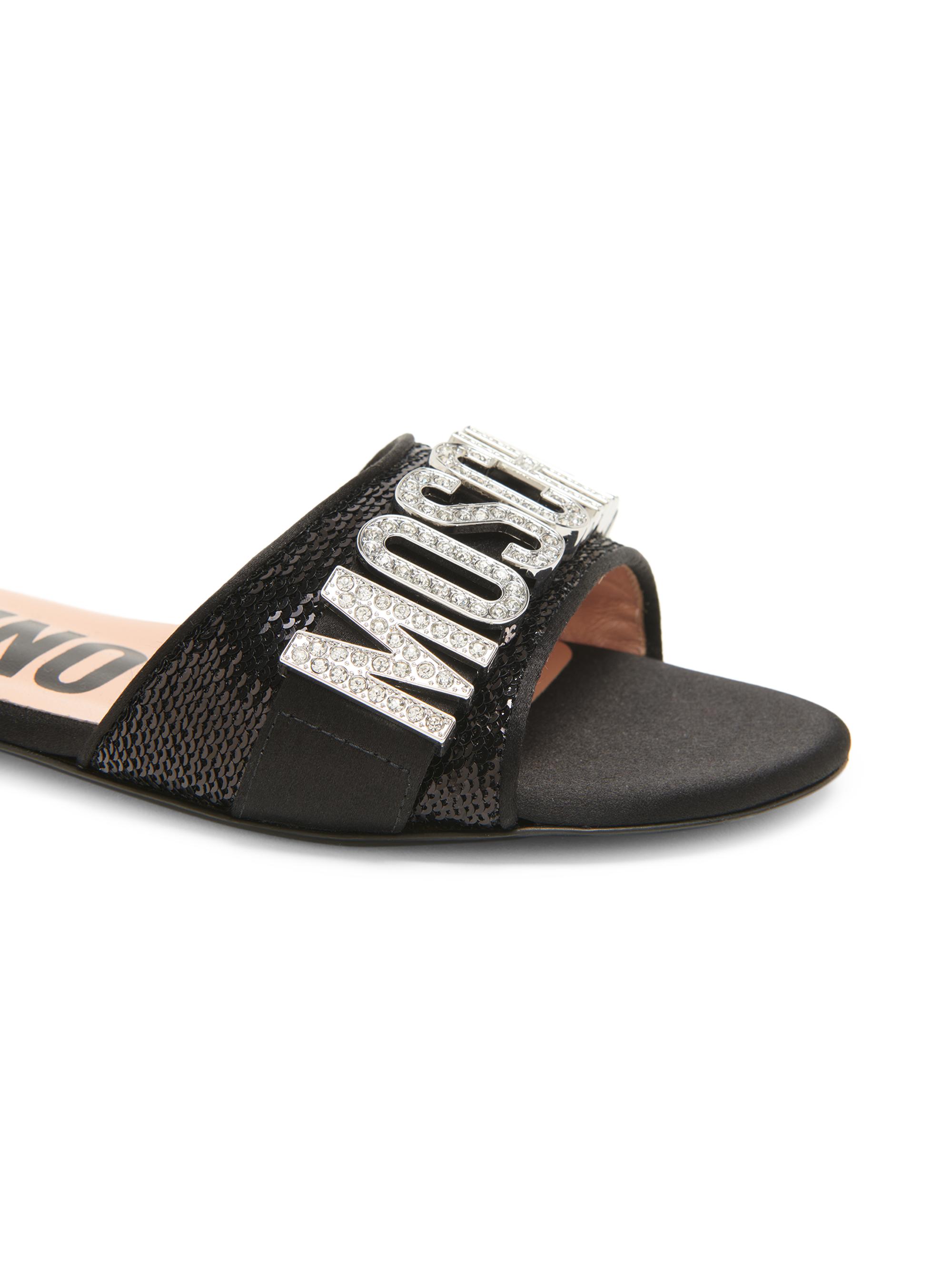 Moschino Sequin & Crystal-Embellished Mules | Saks Fifth Avenue