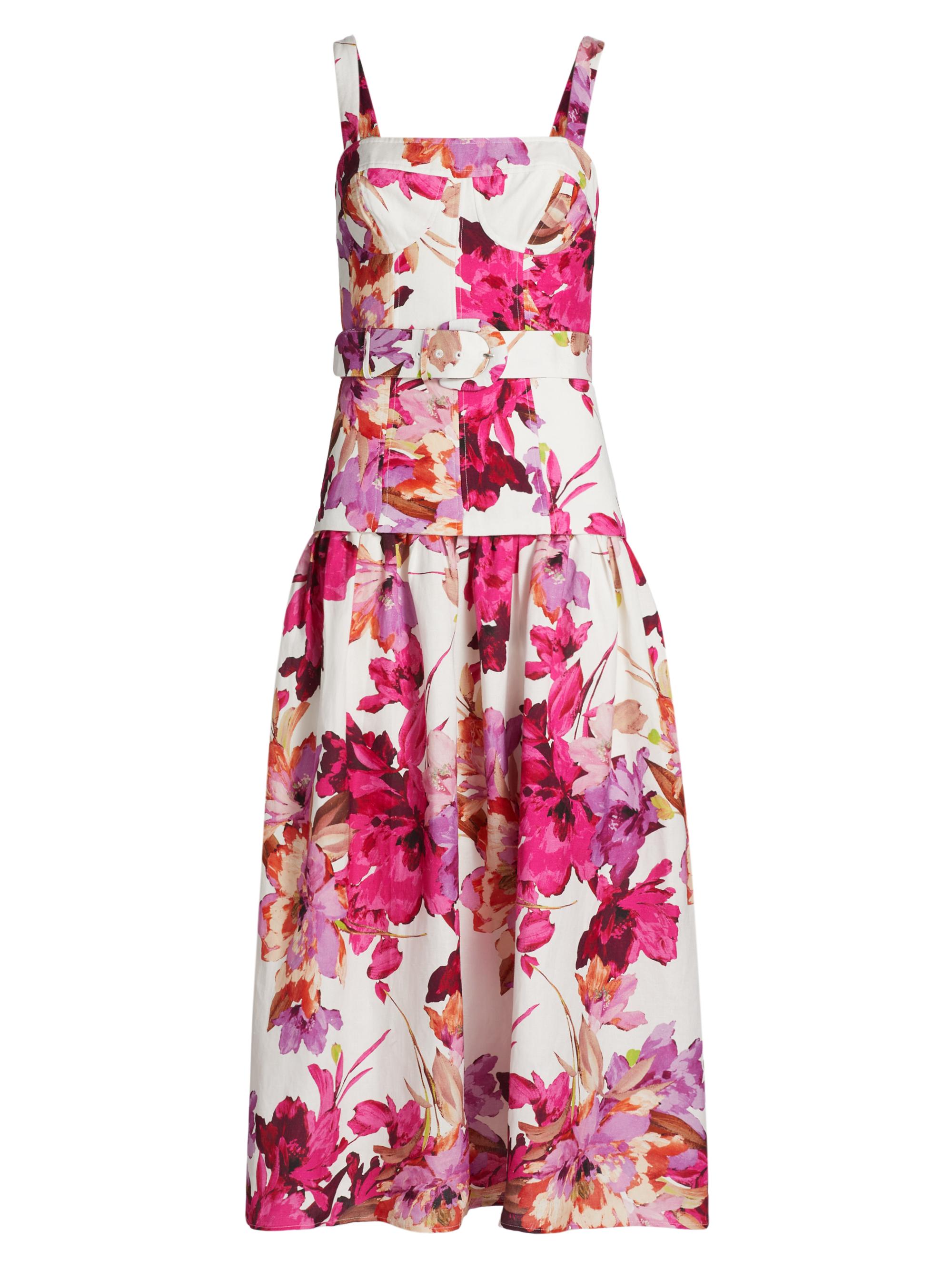 Nicholas the Label Women's Lidia Floral Drop Waist Midi-Dress - Ria Floral