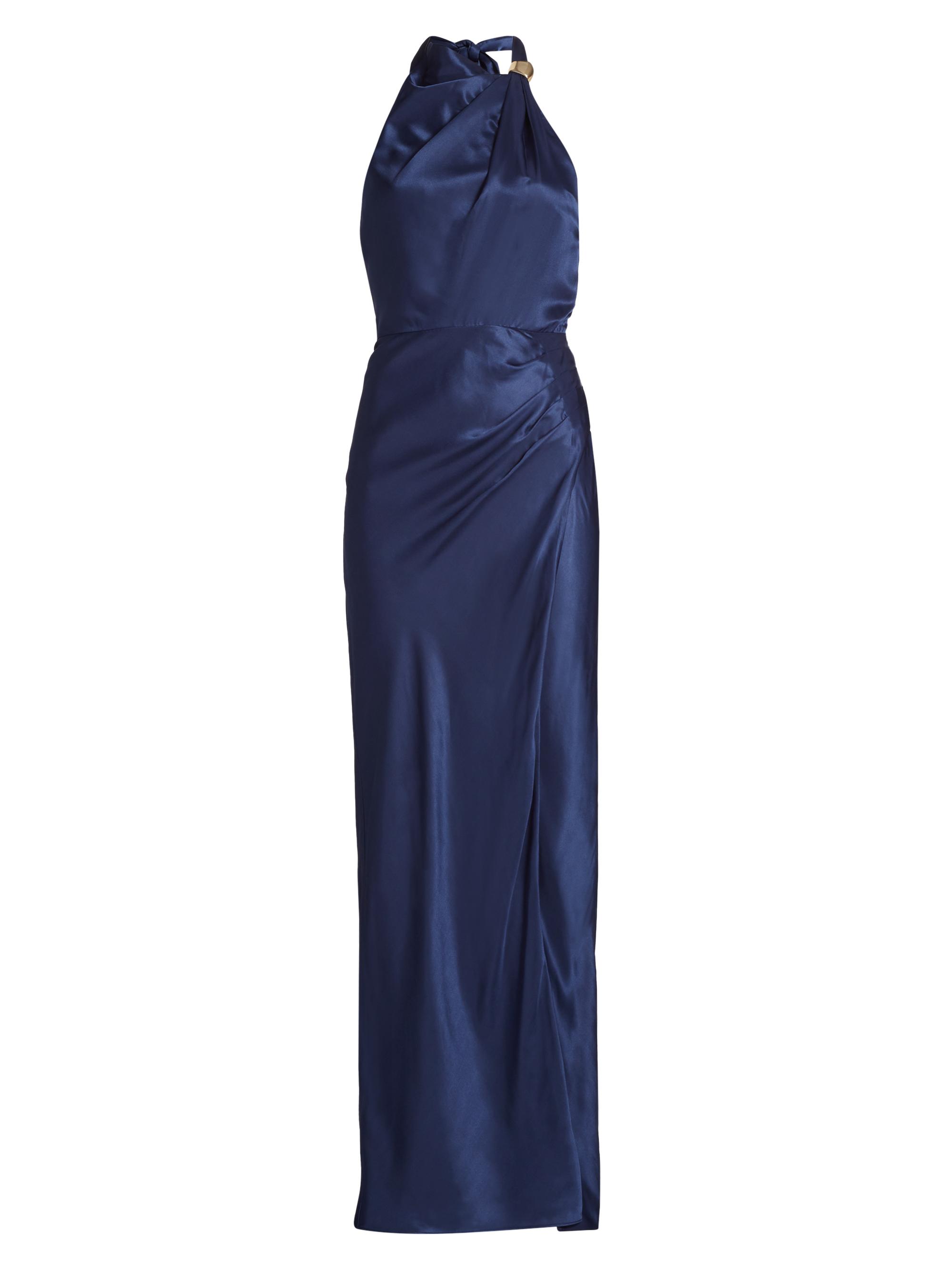Nicholas the Label Women's Galilea Satin Column Gown - Navy