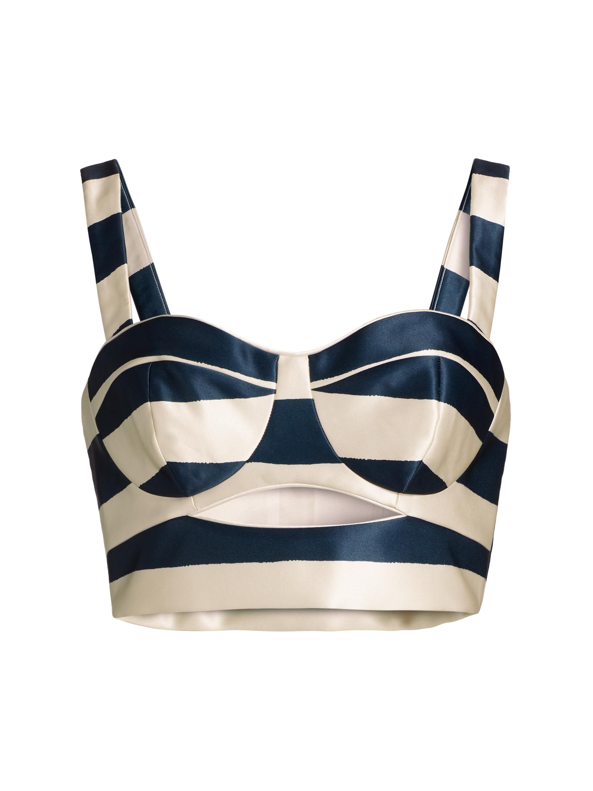 Nicholas the Label Women's Sasha Corset Crop Bustier - Sia Stripe Print