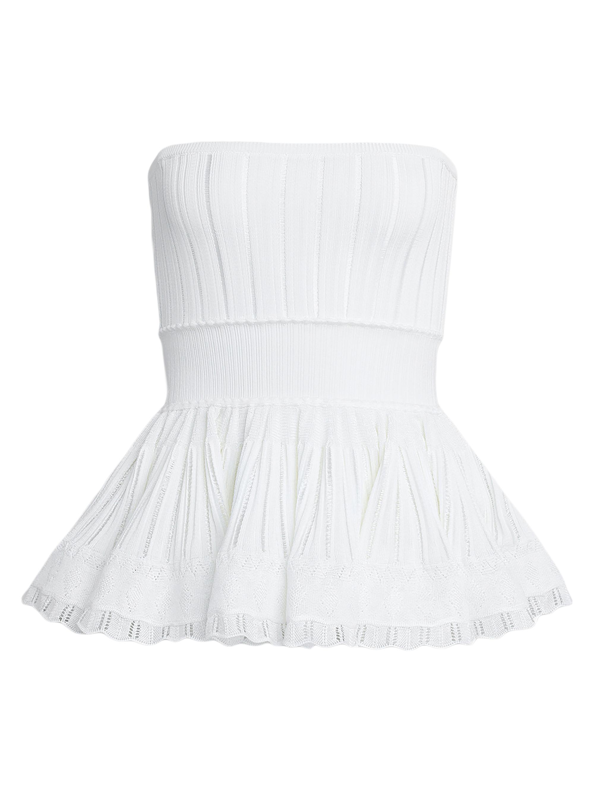 Alaïa Crinoline Pointelle Top | Saks Fifth Avenue
