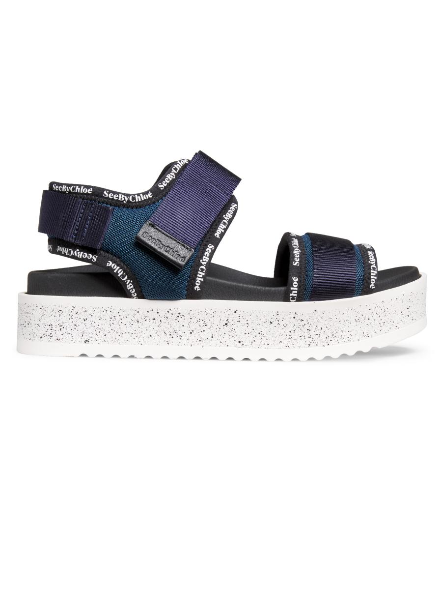 See by Chloé Pipper Logo Platform Sandals | Saks Fifth Avenue