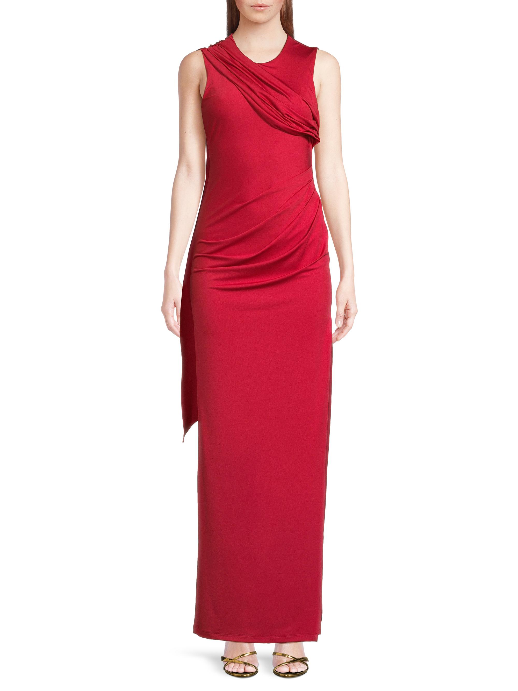 Black Halo Aruna Draped Maxi Dress | Saks Fifth Avenue