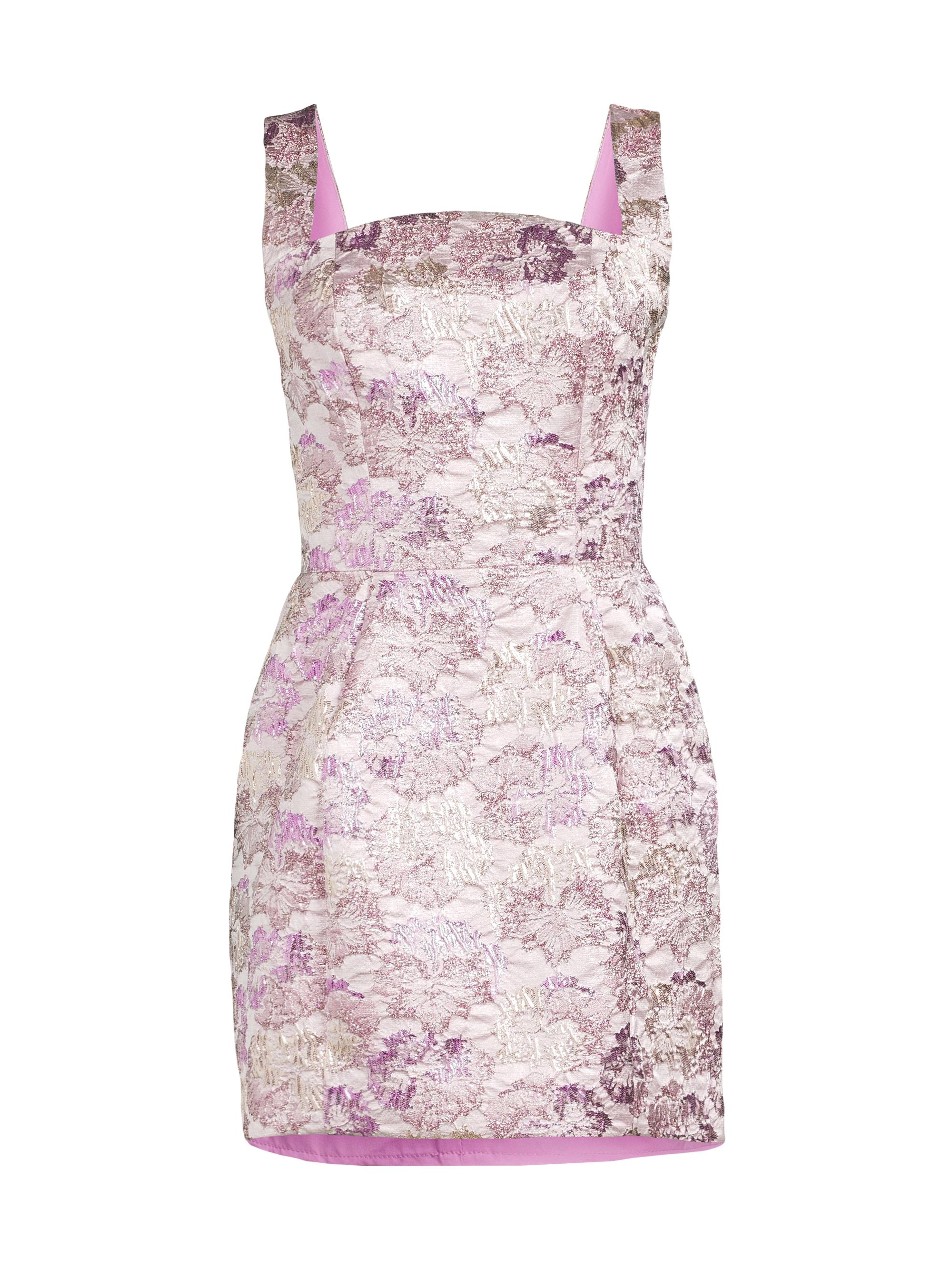 Black Halo Women's Clovis Metallic Jacquard Minidress - Glowing