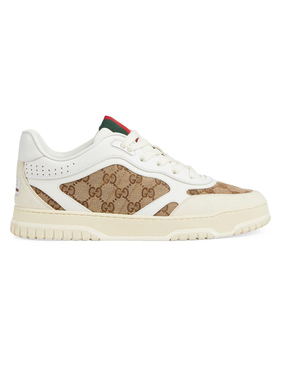 スニーカー Gucci Gucci Re-Web Sneakers In A Mix Of Materials Men's Gucci Re-Web sneaker in light blue canvas | GUCCI® US