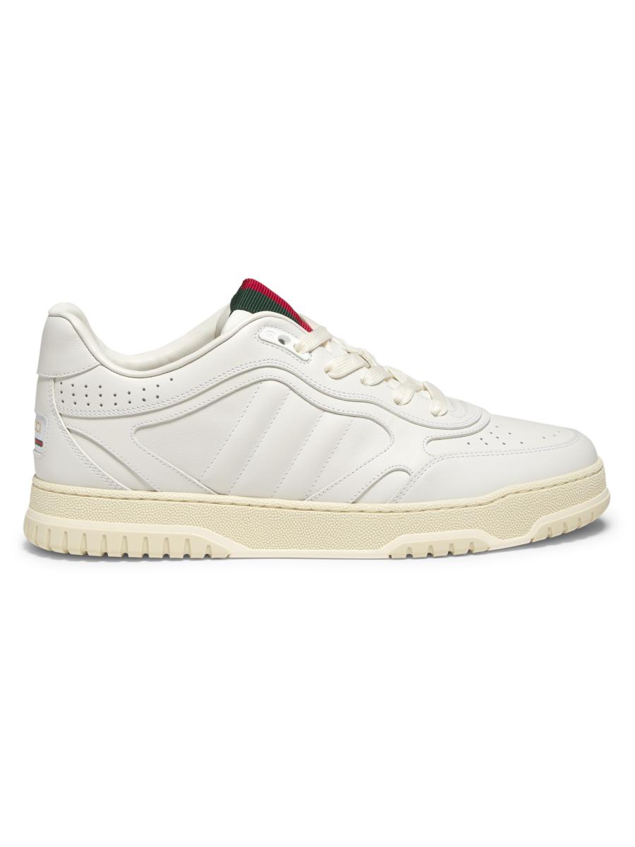 正規店買付【GUCCI】Re-Web スニーカー ホワイトレザー Gucci Re-Web Leather Sneakers | Saks Fifth Avenue