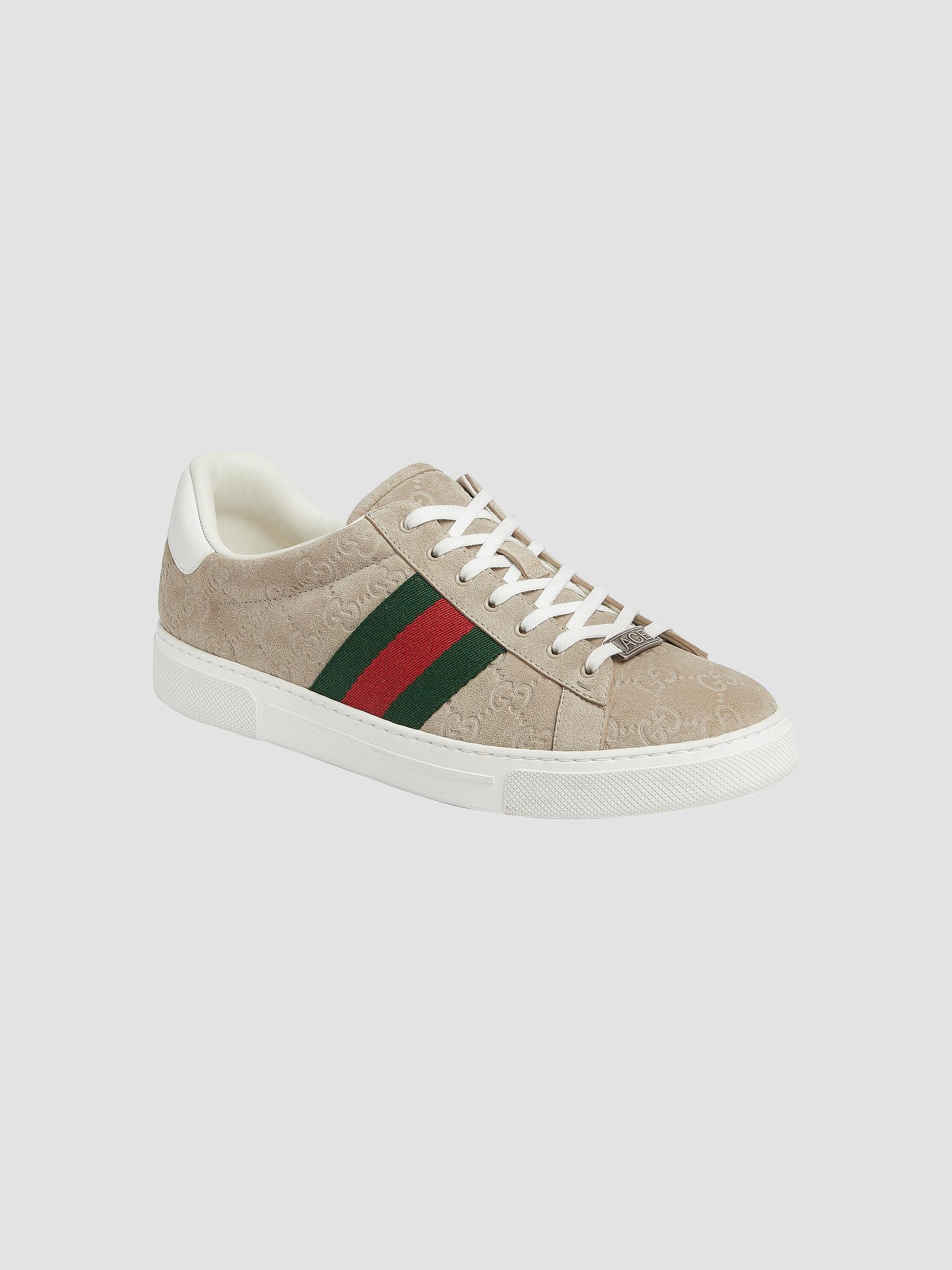 Gucci Ace GG Suede Sneakers | Saks Fifth Avenue