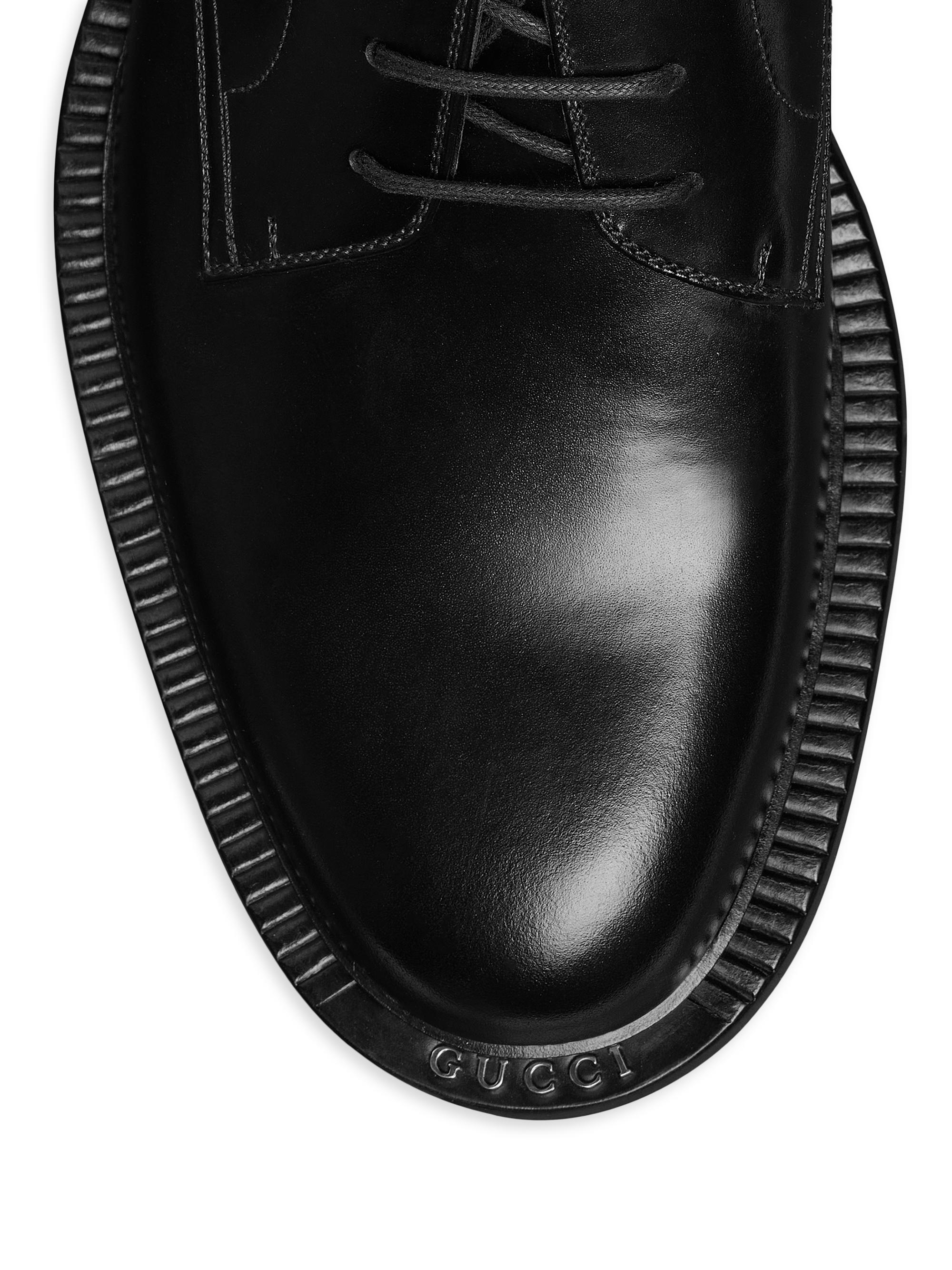 Gucci Henry Leather Lace-Up Shoes | Saks Fifth Avenue