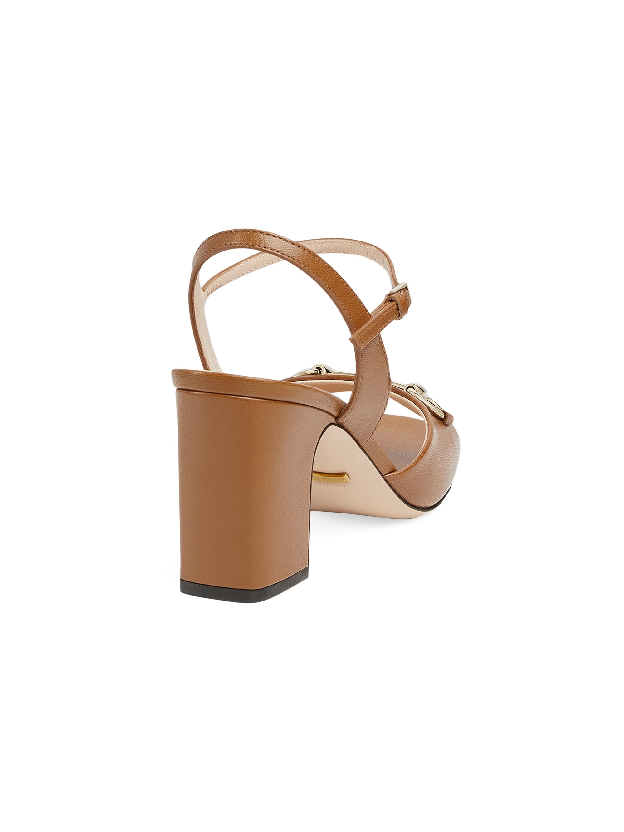 Gucci Lady Horsebit 75MM Leather Sandals | Saks Fifth Avenue
