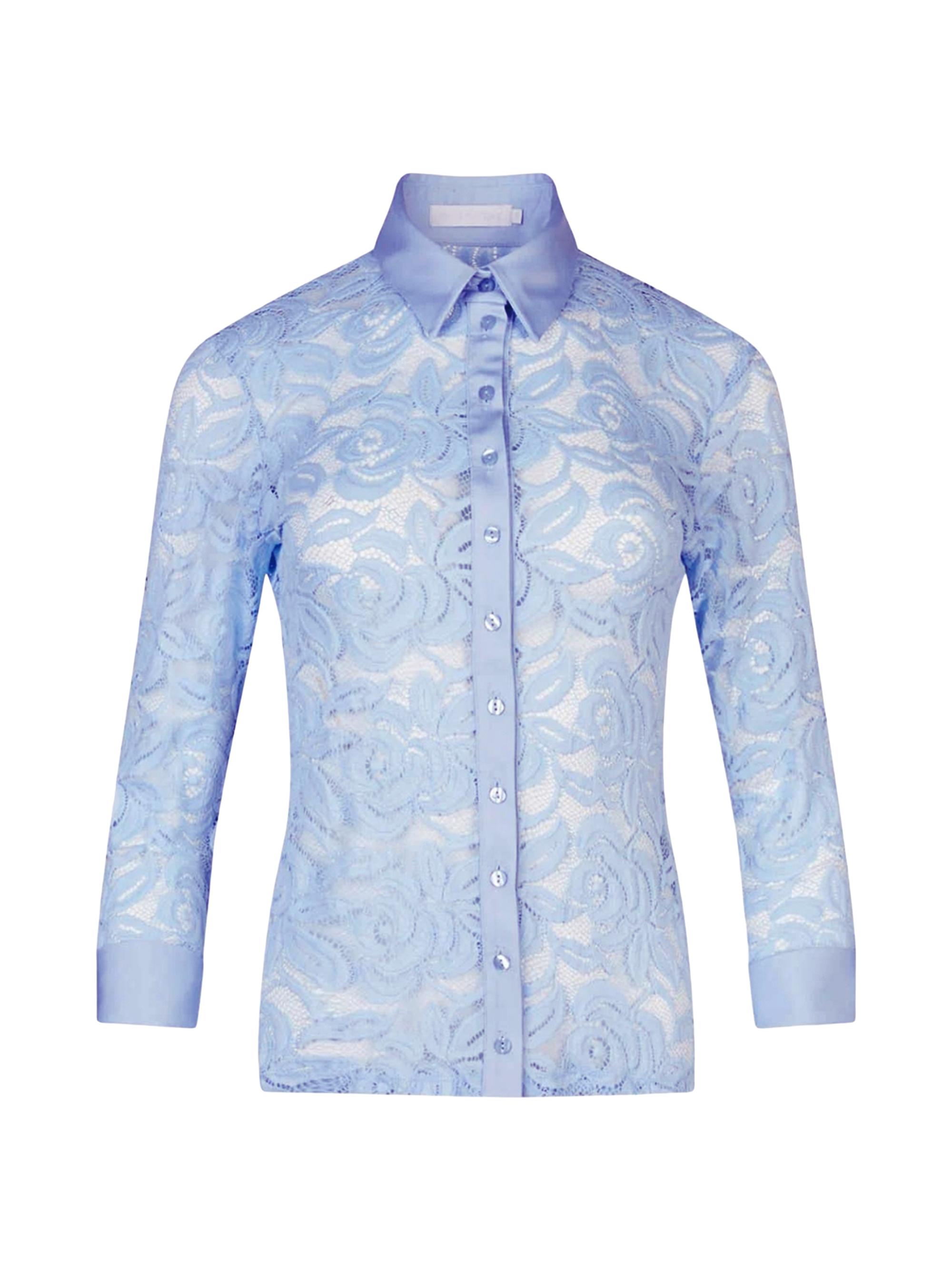 Anne Fontaine Women's Nahia Lace Button-Front Shirt - Riviera