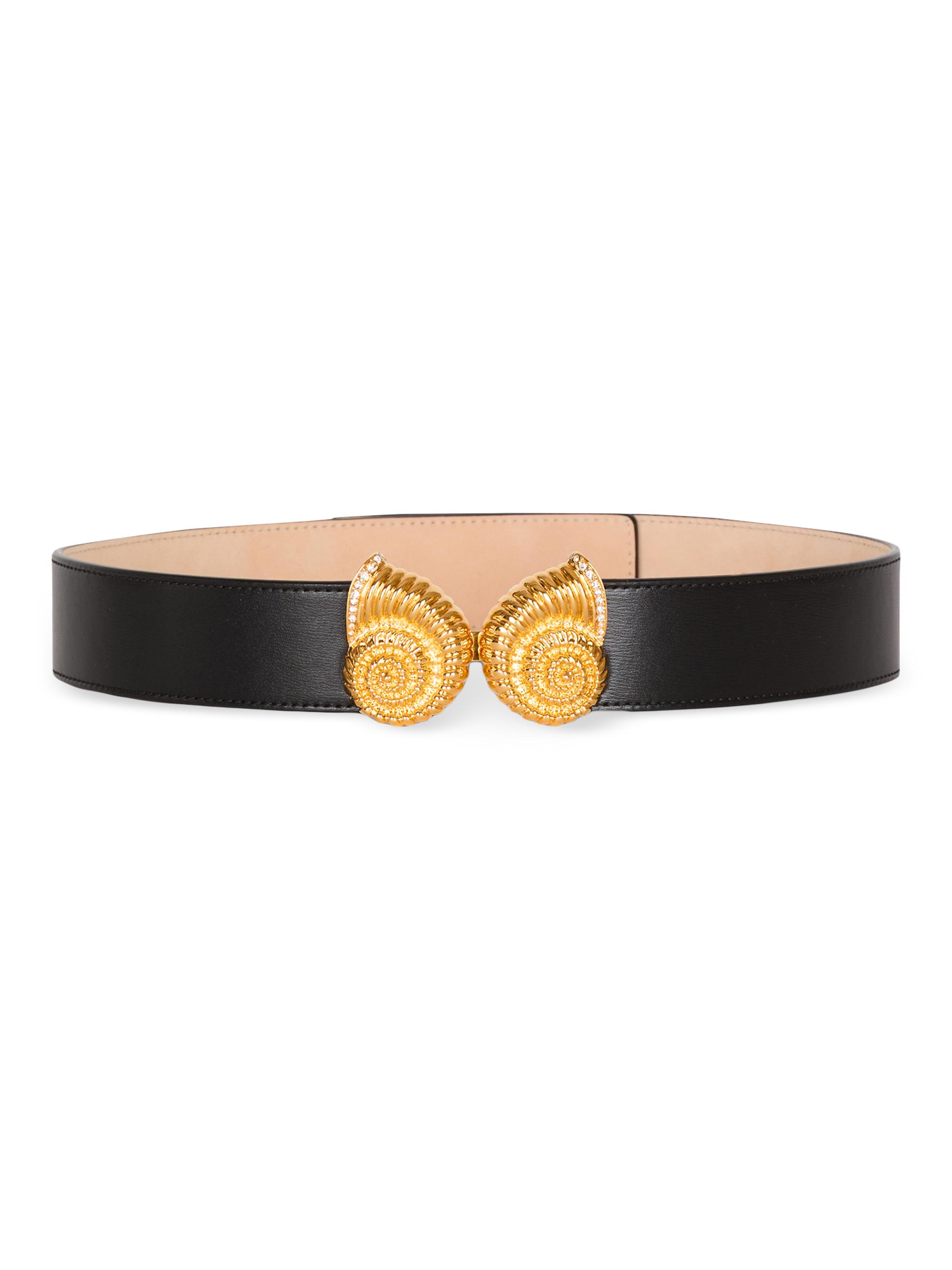 Balmain Double Snail Leather Belt | Saks Fifth Avenue