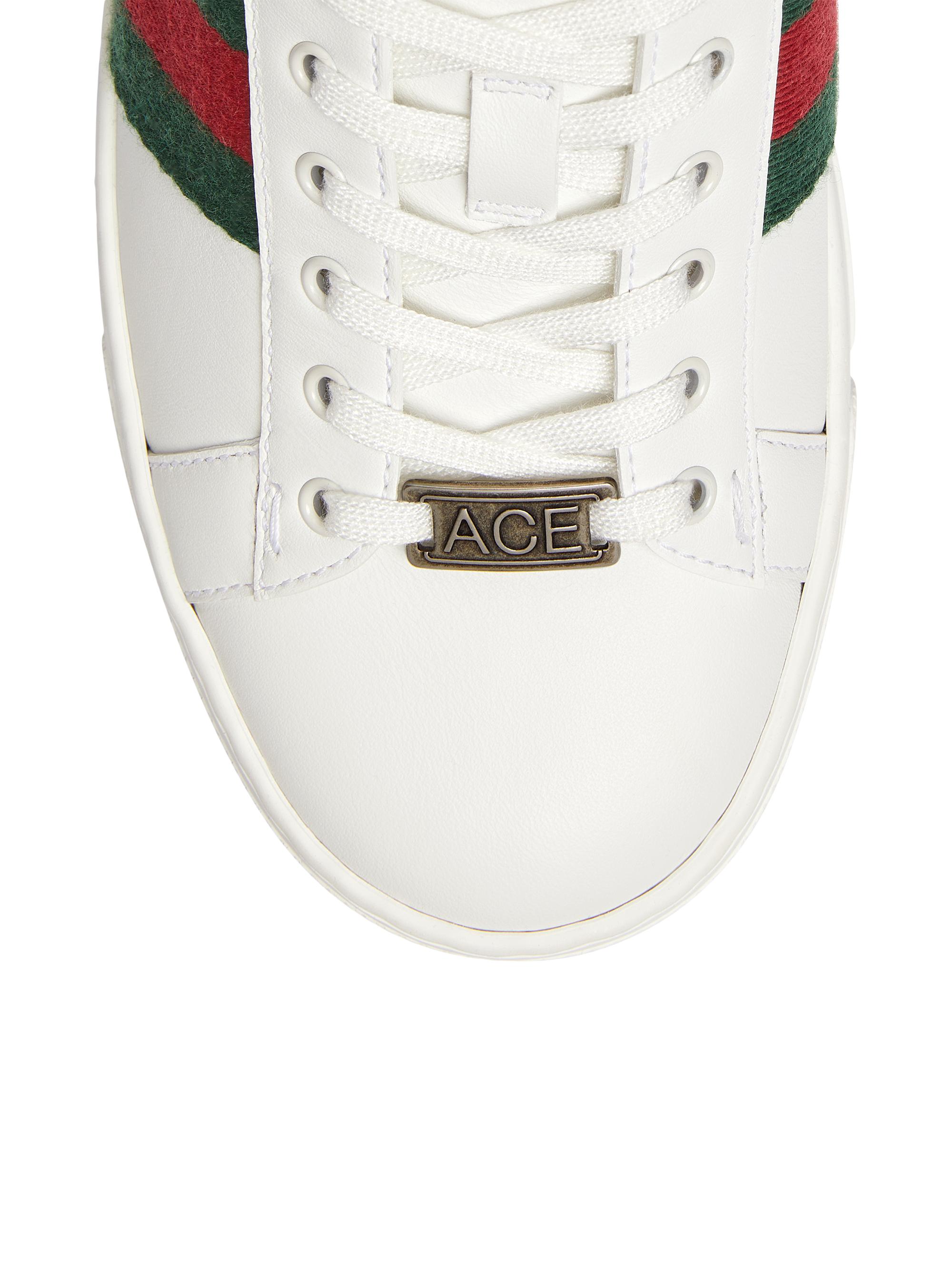 Gucci Ace Leather Low-Top Sneakers | Saks Fifth Avenue