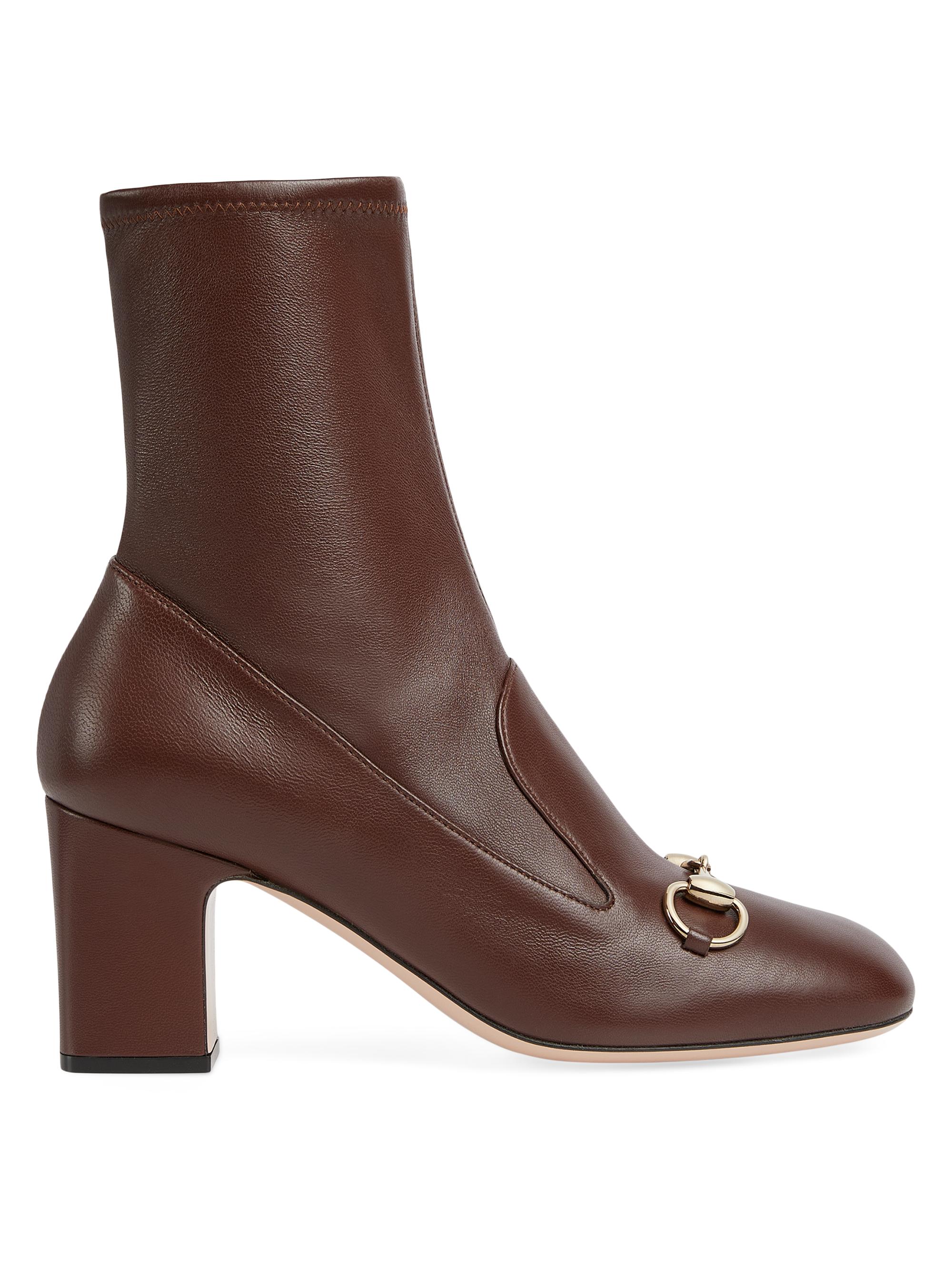Gucci Ha Ha Ha Bootie Leather Suede Prestige Color Mat Size UK9 Gucci Calfskin Ha Ha Ha Jackie 1961 Eyelet Hobo Cuir 1764981  main image 2