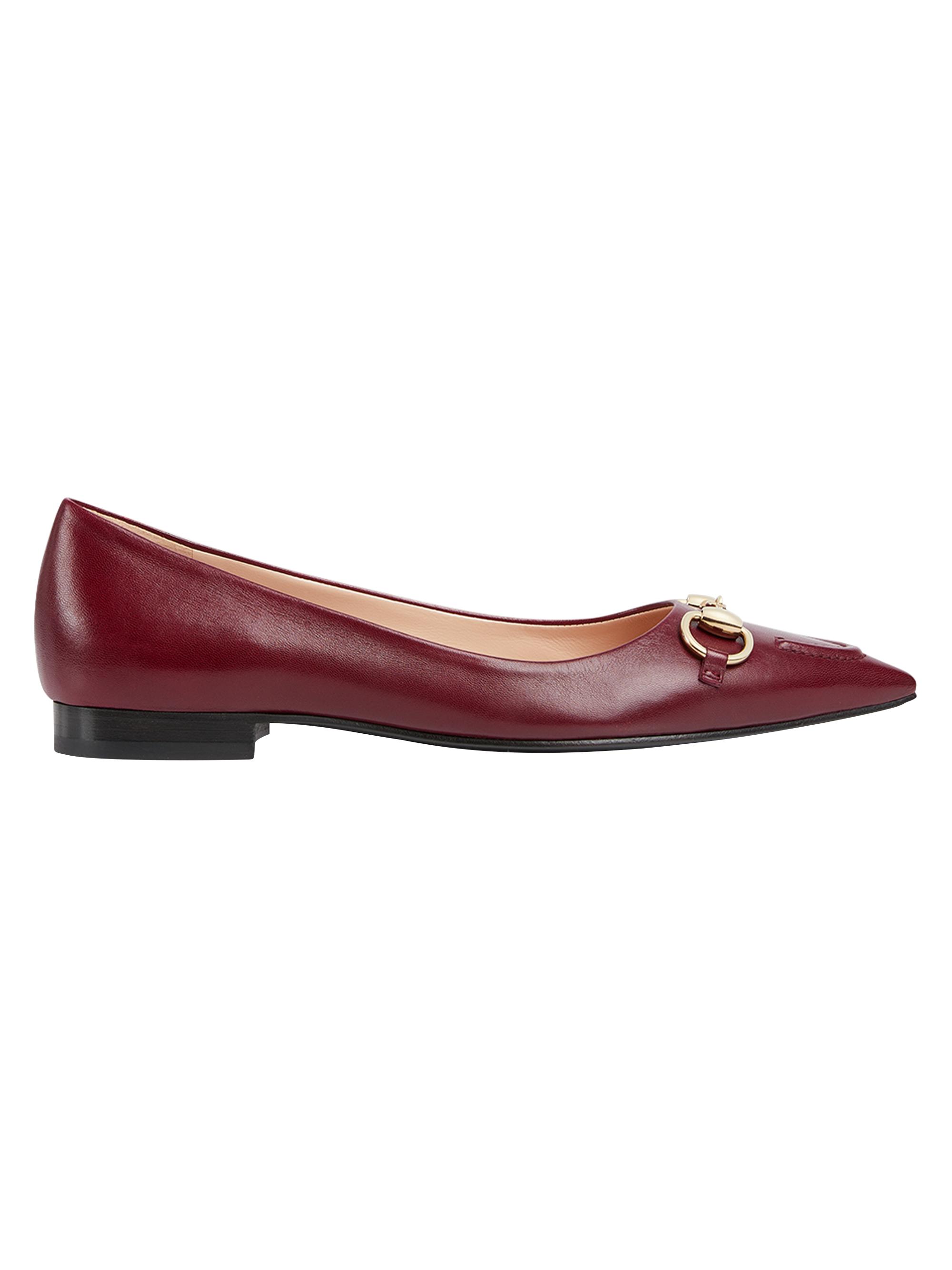 Gucci Women's Erin Leather Ballet Flats - Red