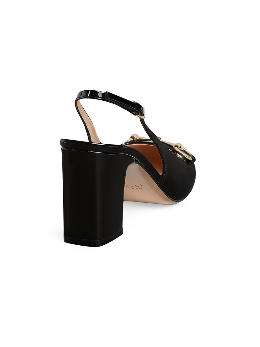 Shop Gucci Lady Horsebit 75MM Patent Leather Pumps | Saks Shop Gucci Lady Horsebit 75MM Patent Leather Pumps | Saks