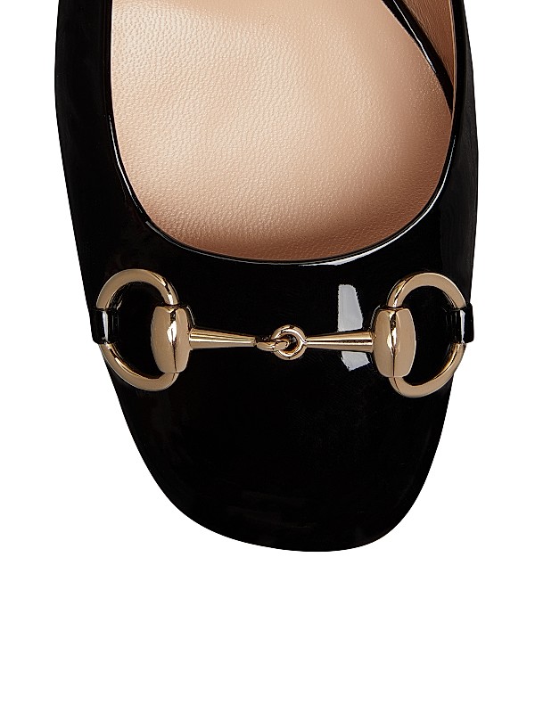 Shop Gucci Lady Horsebit 75MM Patent Leather Pumps | Saks Shop Gucci Lady Horsebit 75MM Patent Leather Pumps | Saks