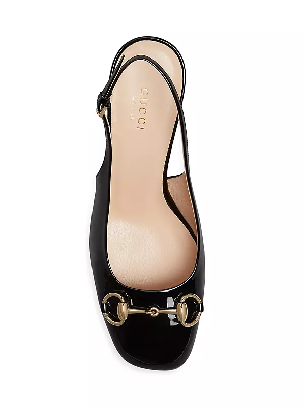 Shop Gucci Lady Horsebit 75MM Patent Leather Pumps | Saks Shop Gucci Lady Horsebit 75MM Patent Leather Pumps | Saks