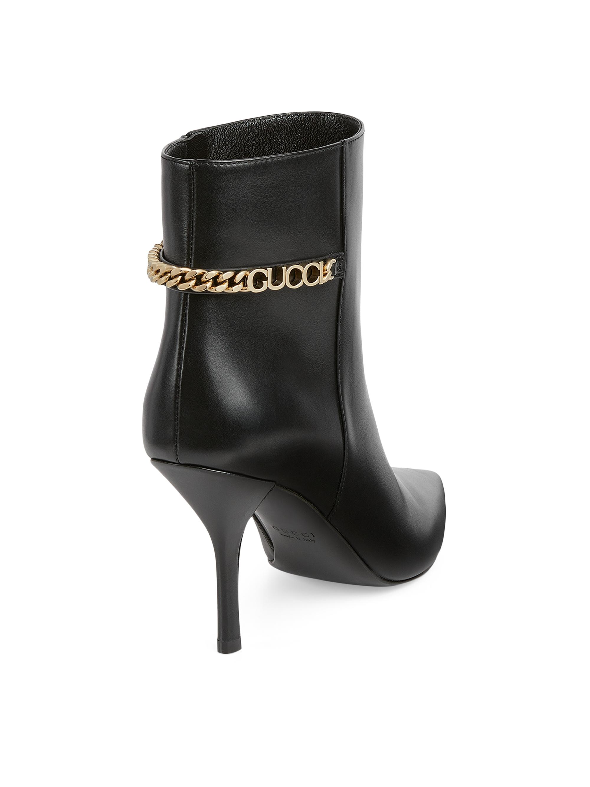 Gucci Signoria Leather Boots | Saks Fifth Avenue