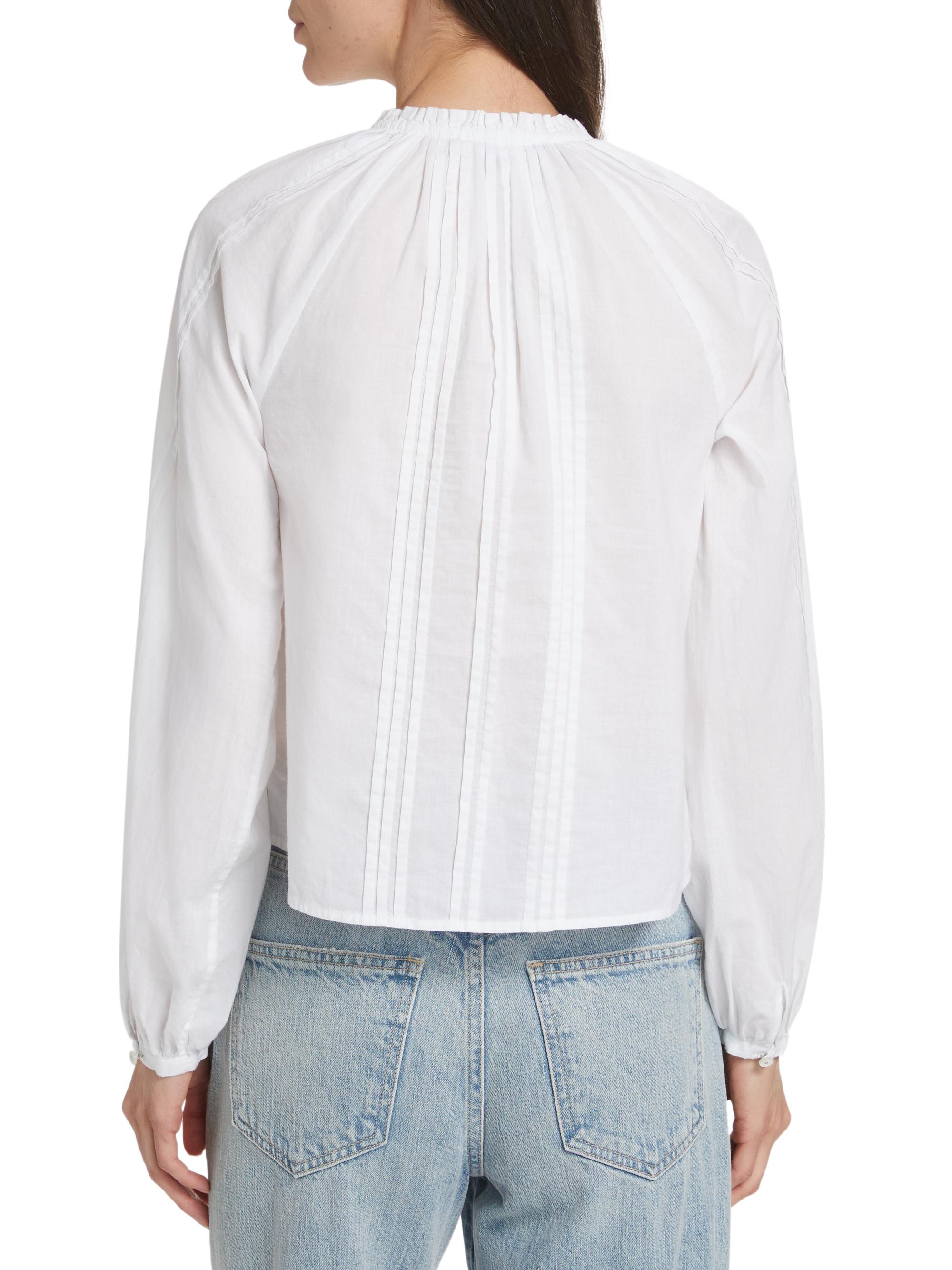 Veronica Beard Jaxon Cotton Pintuck Blouse | Saks Fifth Avenue