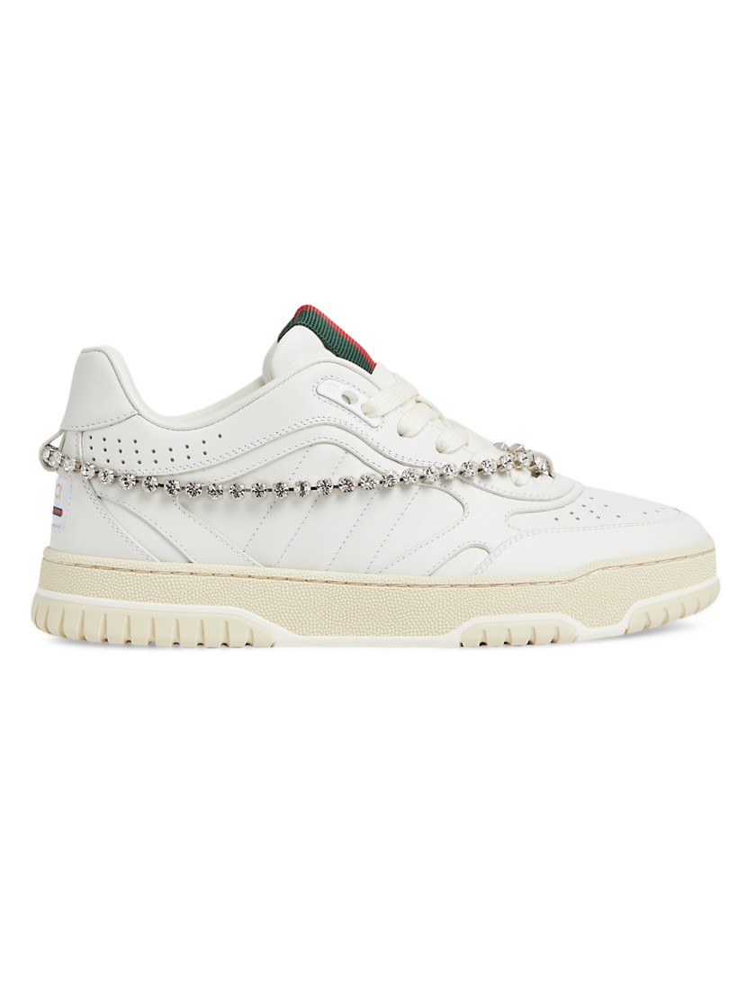 Shop Gucci Re-Web Embellished Leather Sneakers | Saks Fifth Shop Gucci Re-Web Embellished Leather Sneakers | Saks Fifth