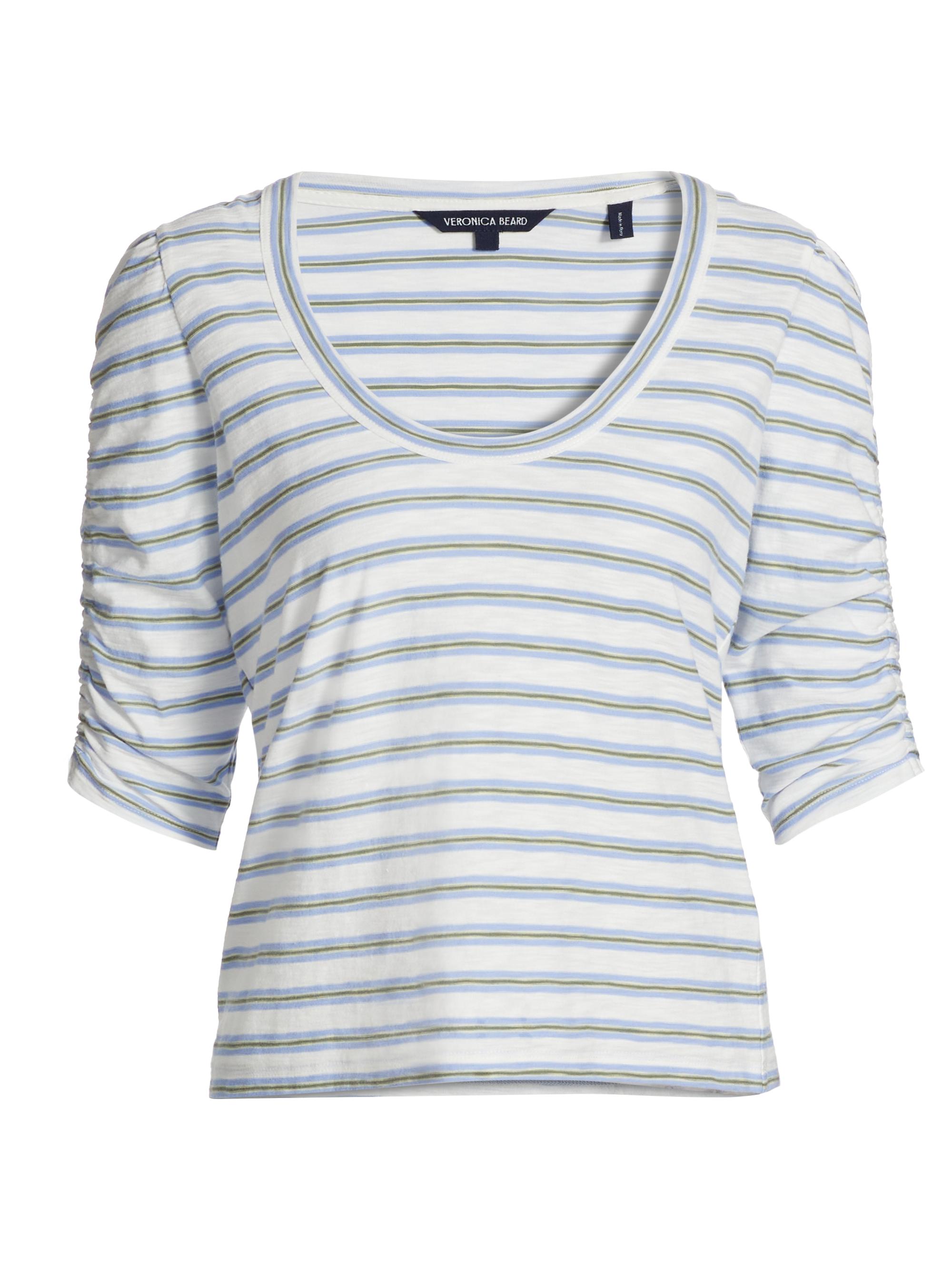 Veronica Beard Women's Netto Striped Cotton Top - Hydrangea Multi