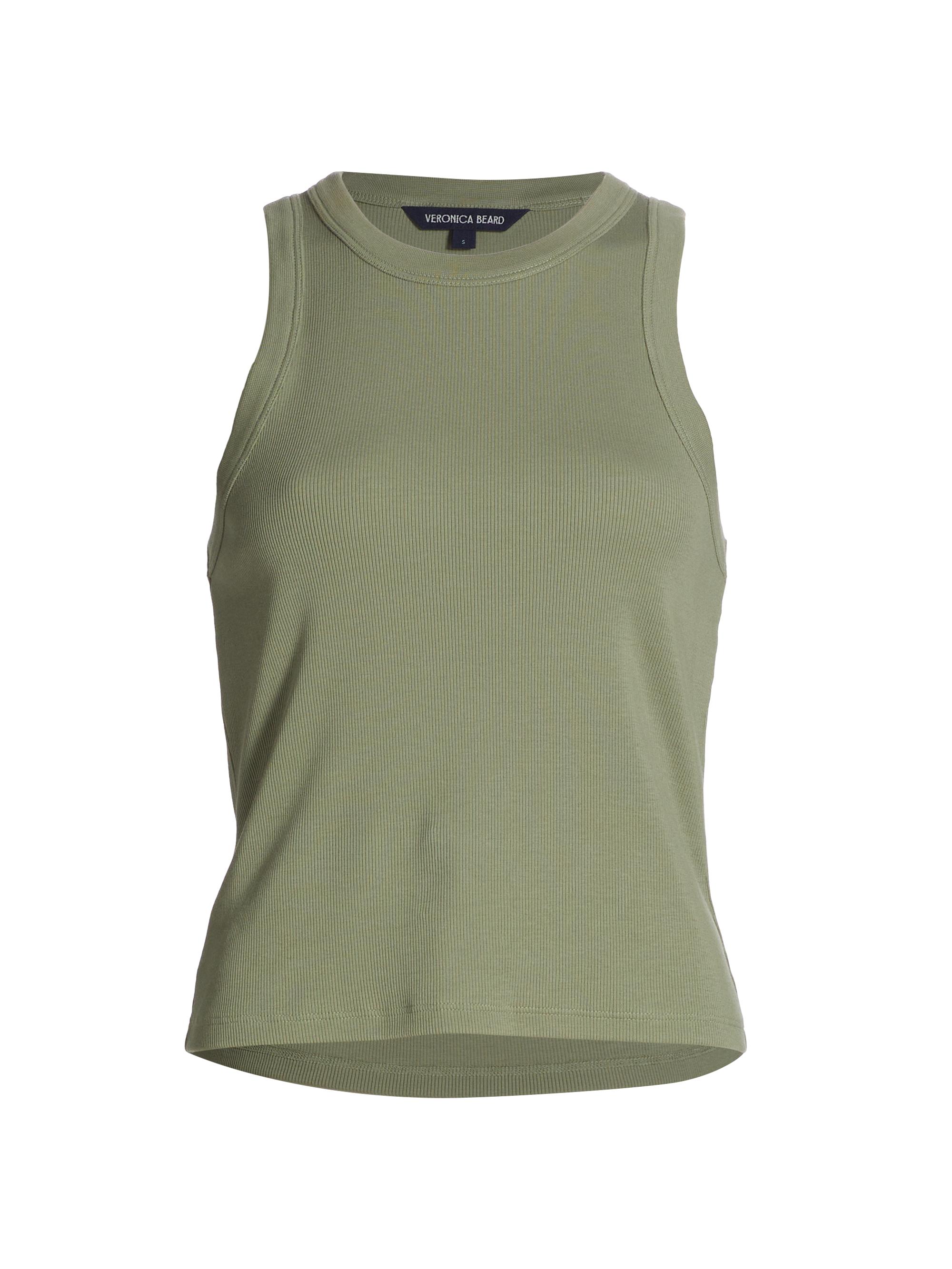 Veronica Beard Women's Jordyn Cotton Crewneck Tank Top - Sage