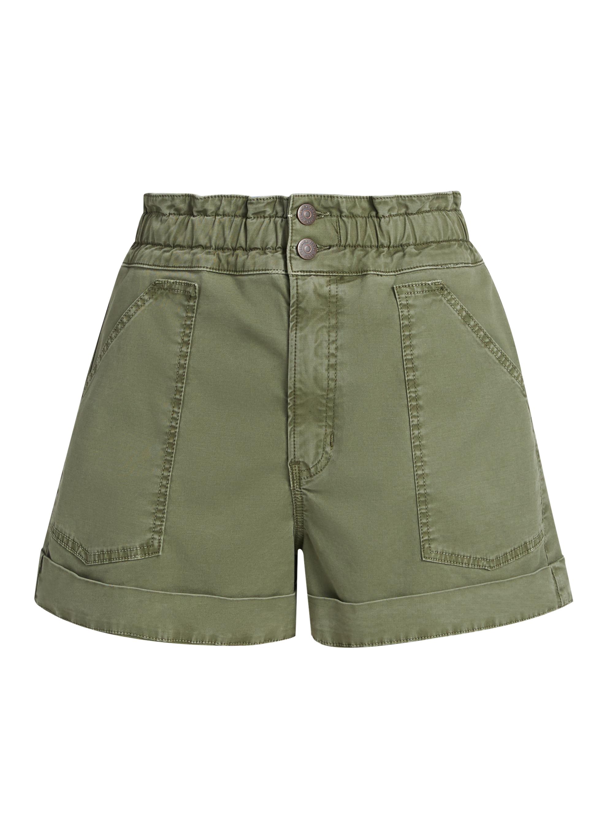 Veronica Beard Women's Salma Twill High-Rise Shorts - Stone Army