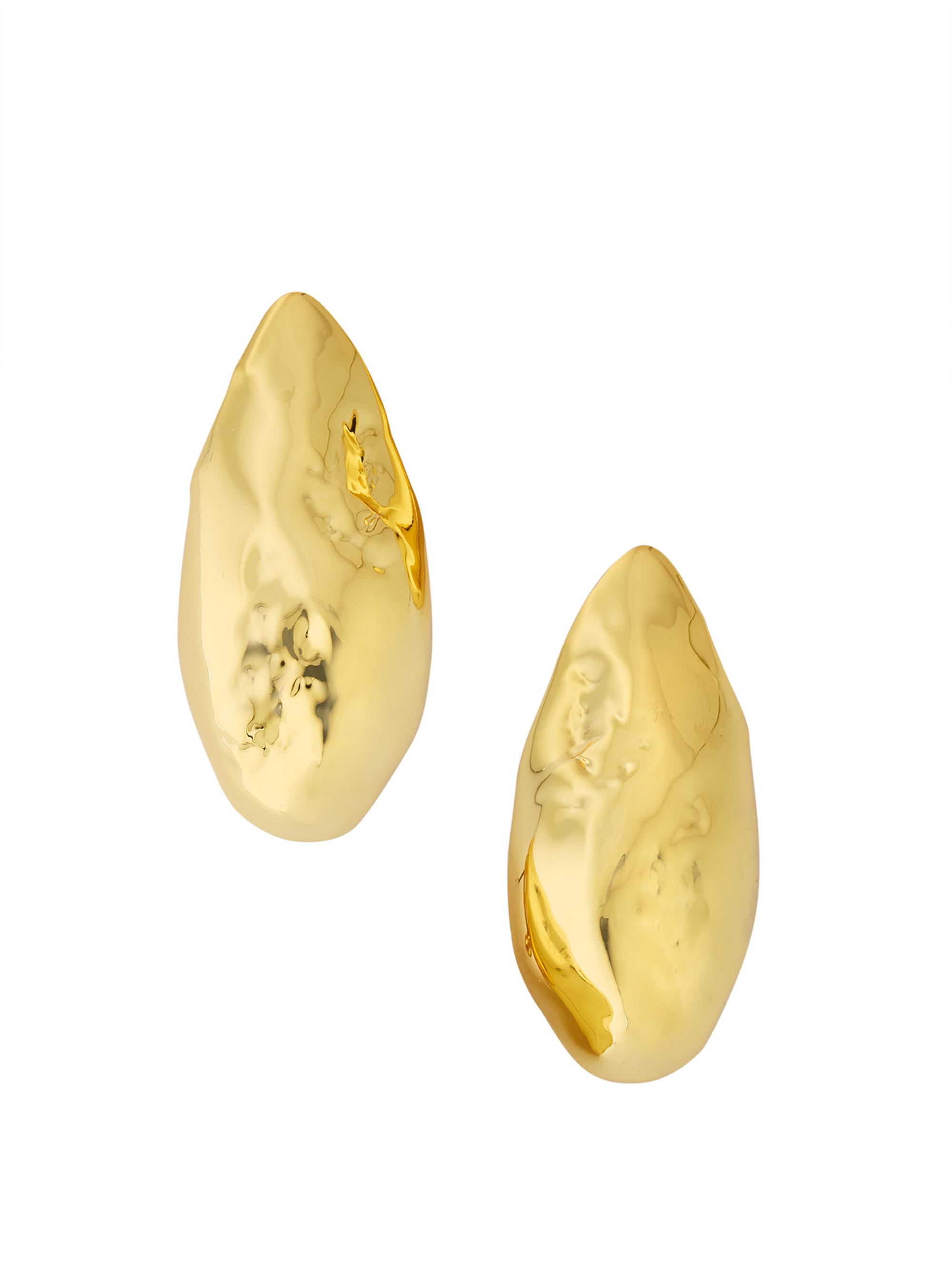 Alexis Bittar Women's Molten Gold Puffy 14K-Gold-Plated Teardrop Earrings - Gold