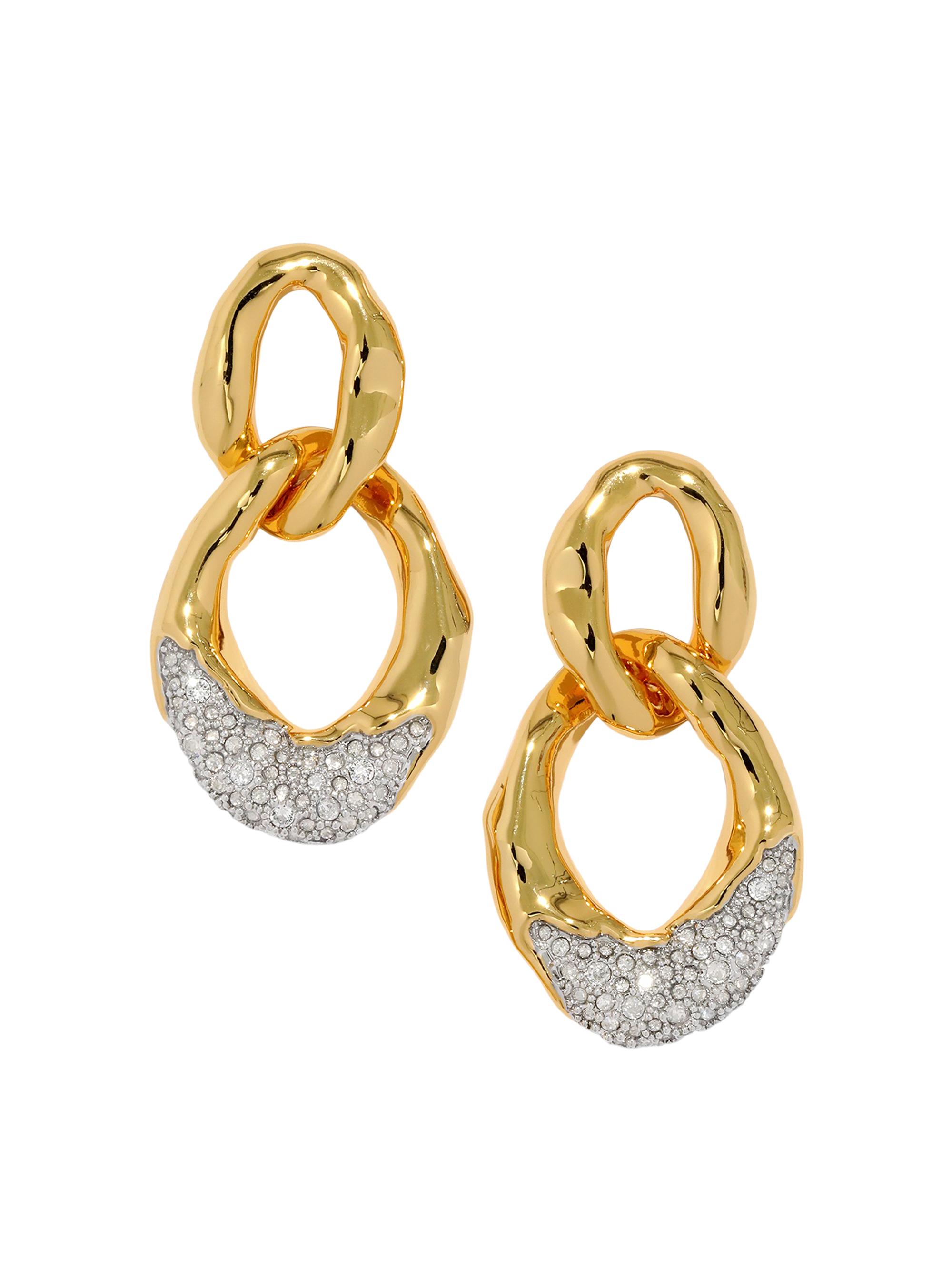 Alexis Bittar Women's Solanales  Link Crystal & 14K-Gold-Plated Earrings - Gold