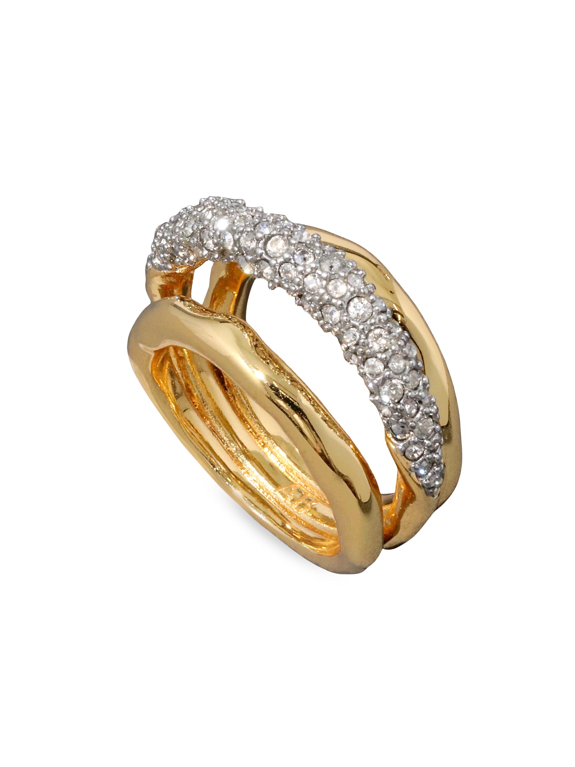 Alexis Bittar Women's Solanales Orbiting Crystal & 14K-Gold-Plated Ring - Gold